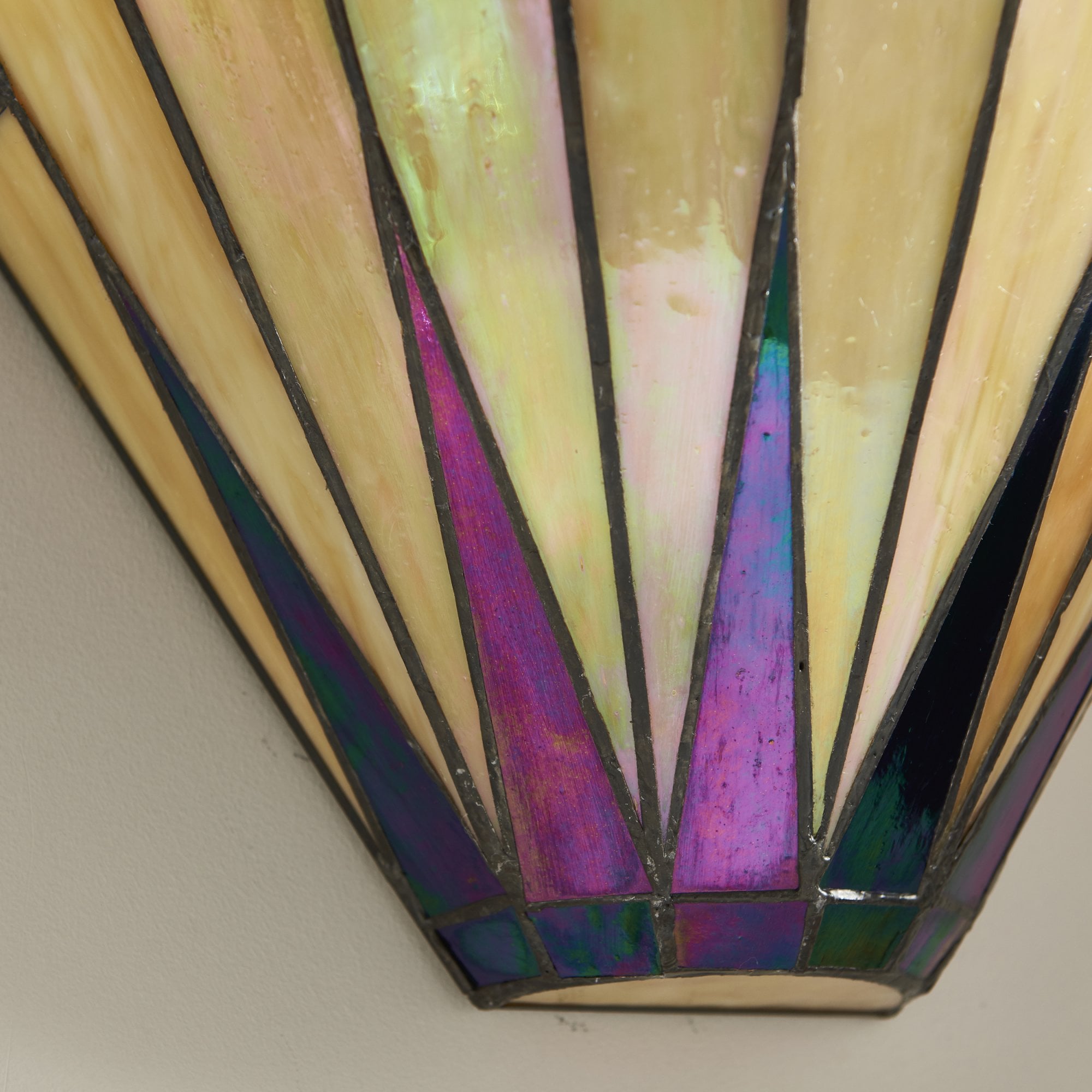 Interiors 1900 Dark Star Wall Fitting - Tiffany Glass