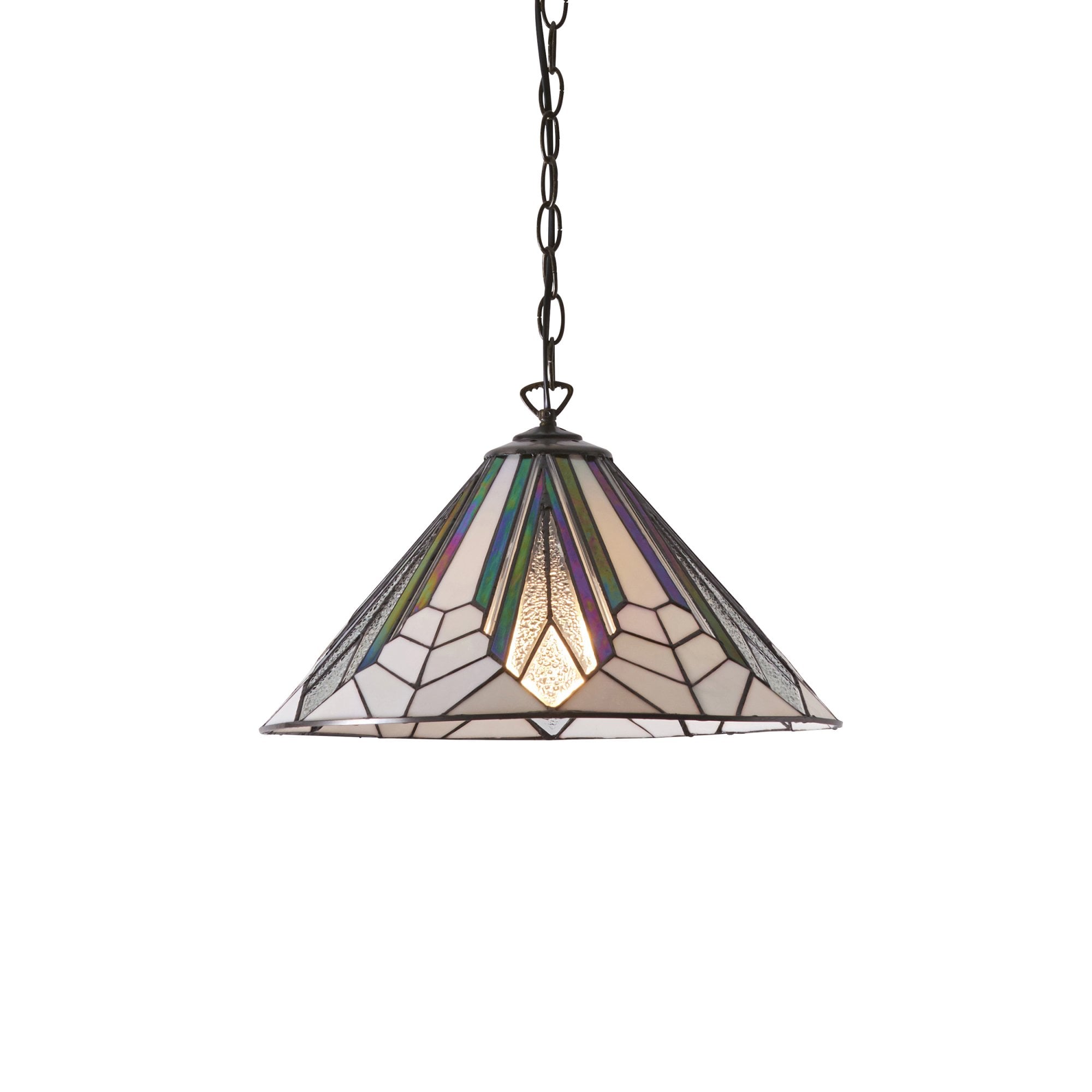 Interiors 1900 Astoria Medium Single Pendant - Tiffany Glass