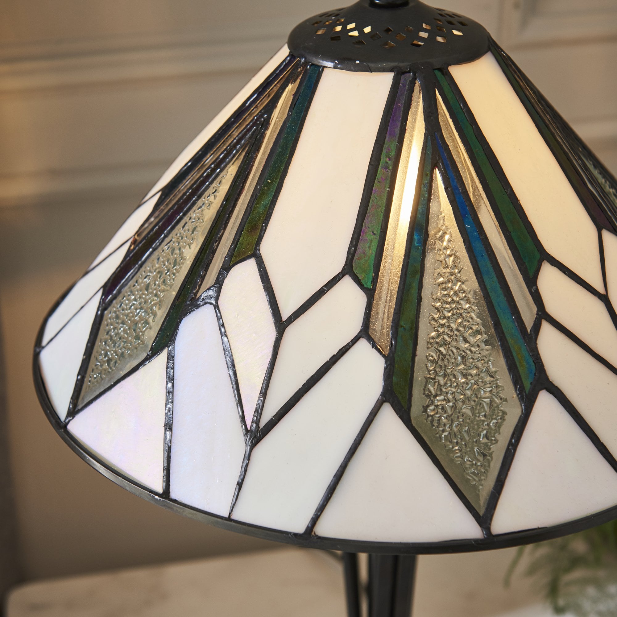 Interiors 1900 Astoria Small Table Lamp - Tiffany Glass