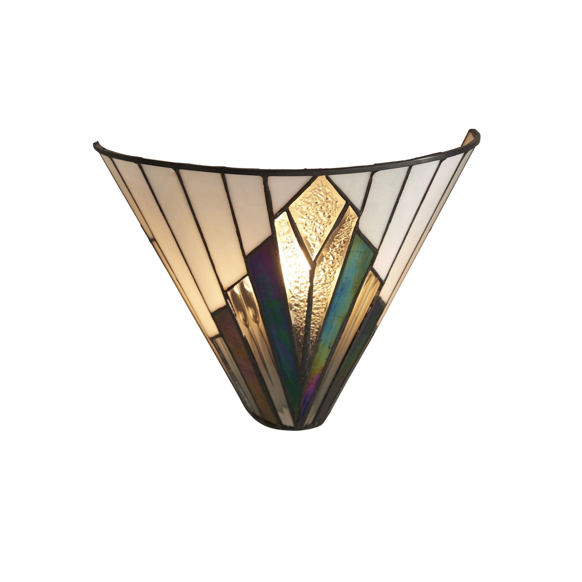 Interiors 1900 Astoria Single Wall Fitting - Tiffany Glass