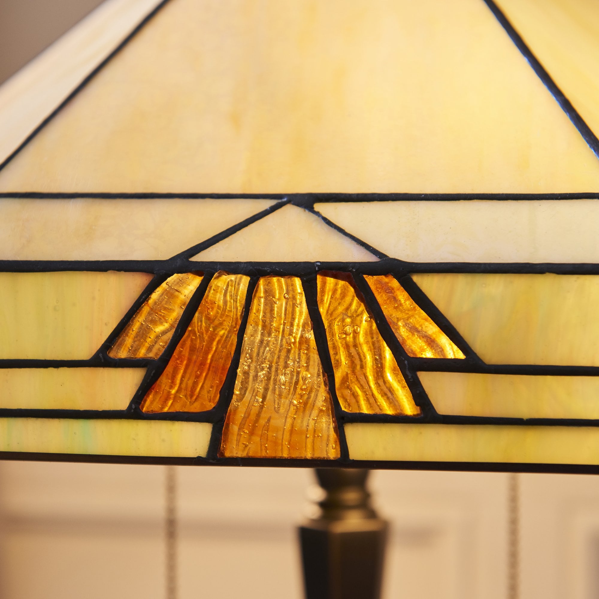 Interiors 1900 Nevada Medium Table Lamp - Tiffany Glass