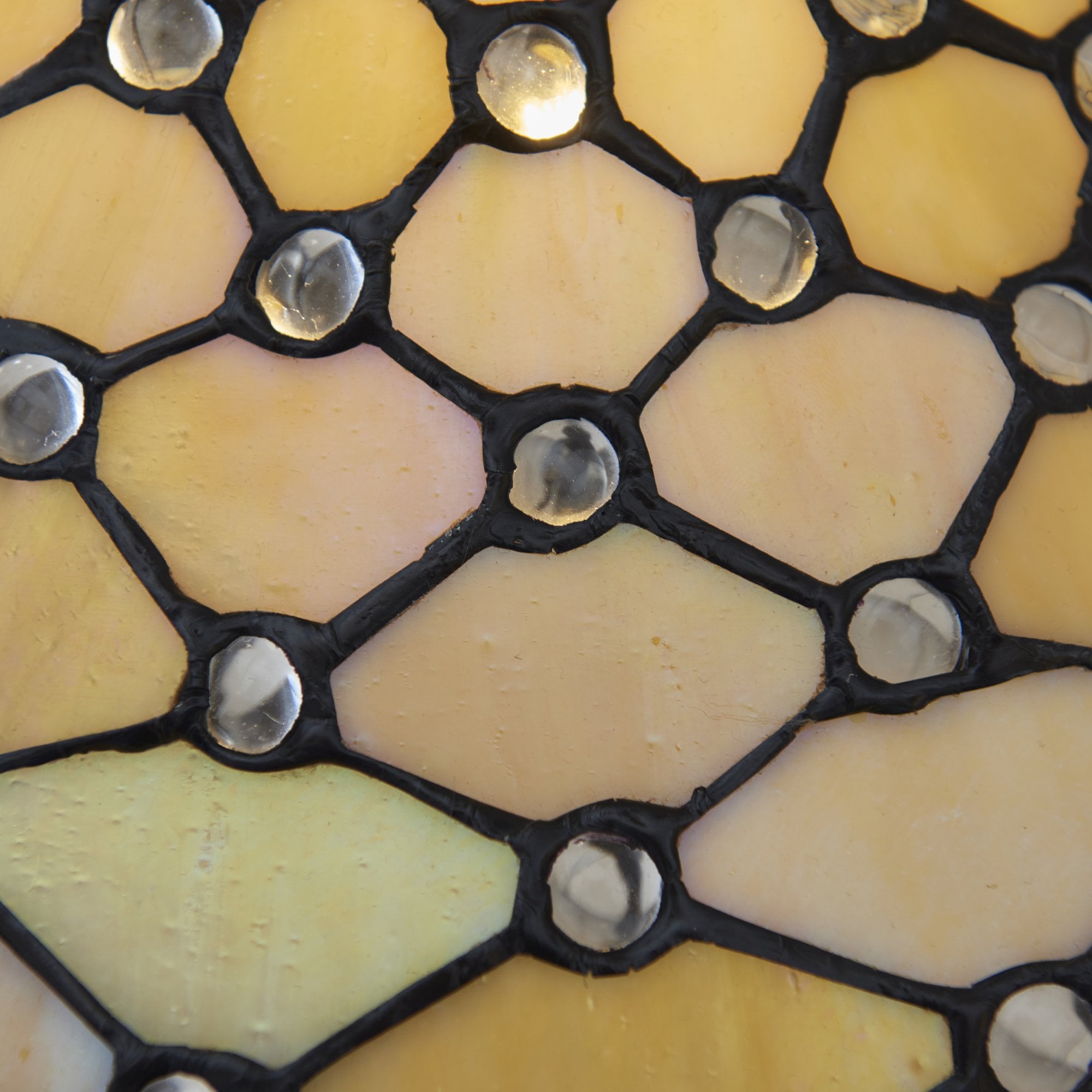 Interiors 1900 Pearl Medium Table Lamp - Tiffany Glass