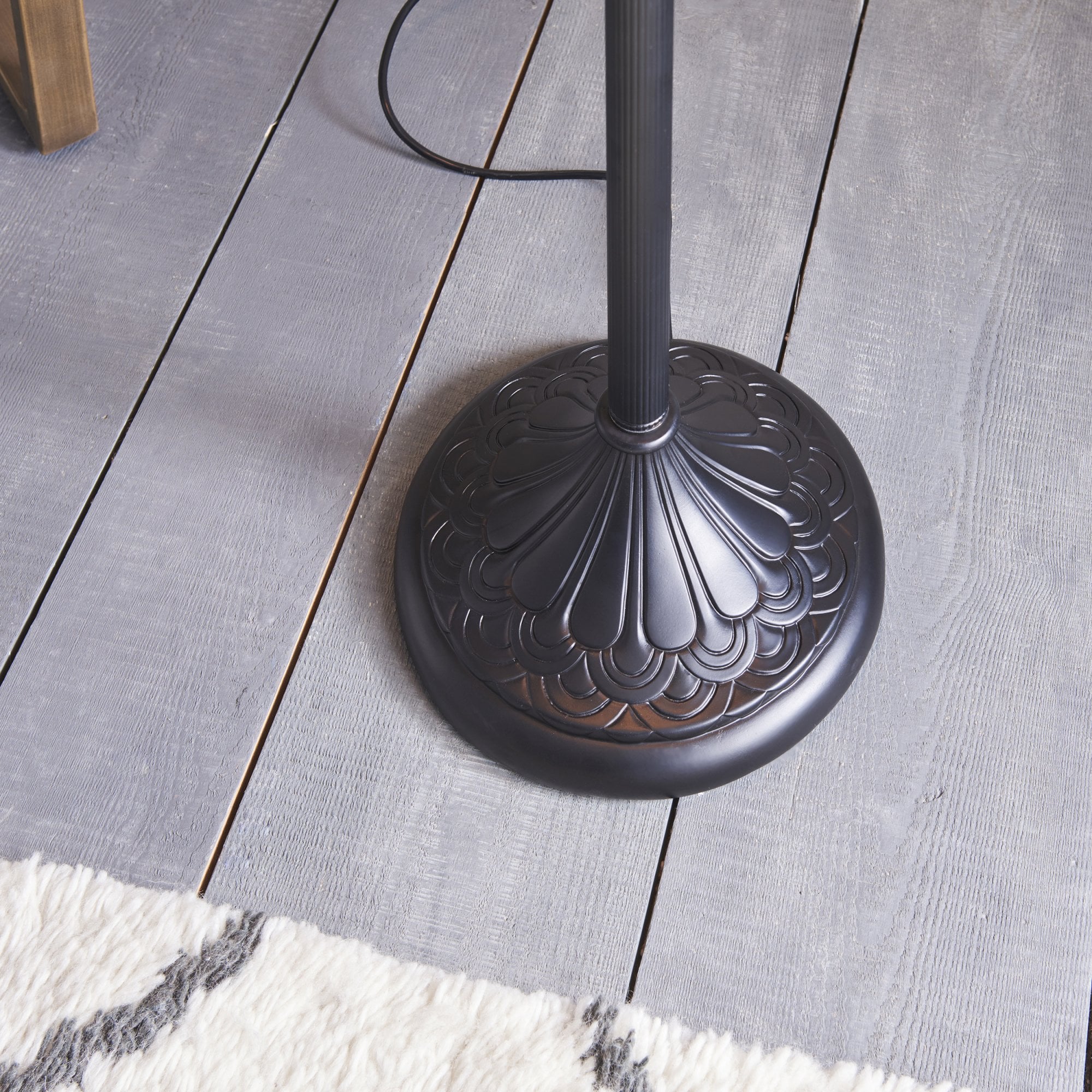 Interiors 1900 Dragonfly Flame Floor Lamp - Tiffany Glass