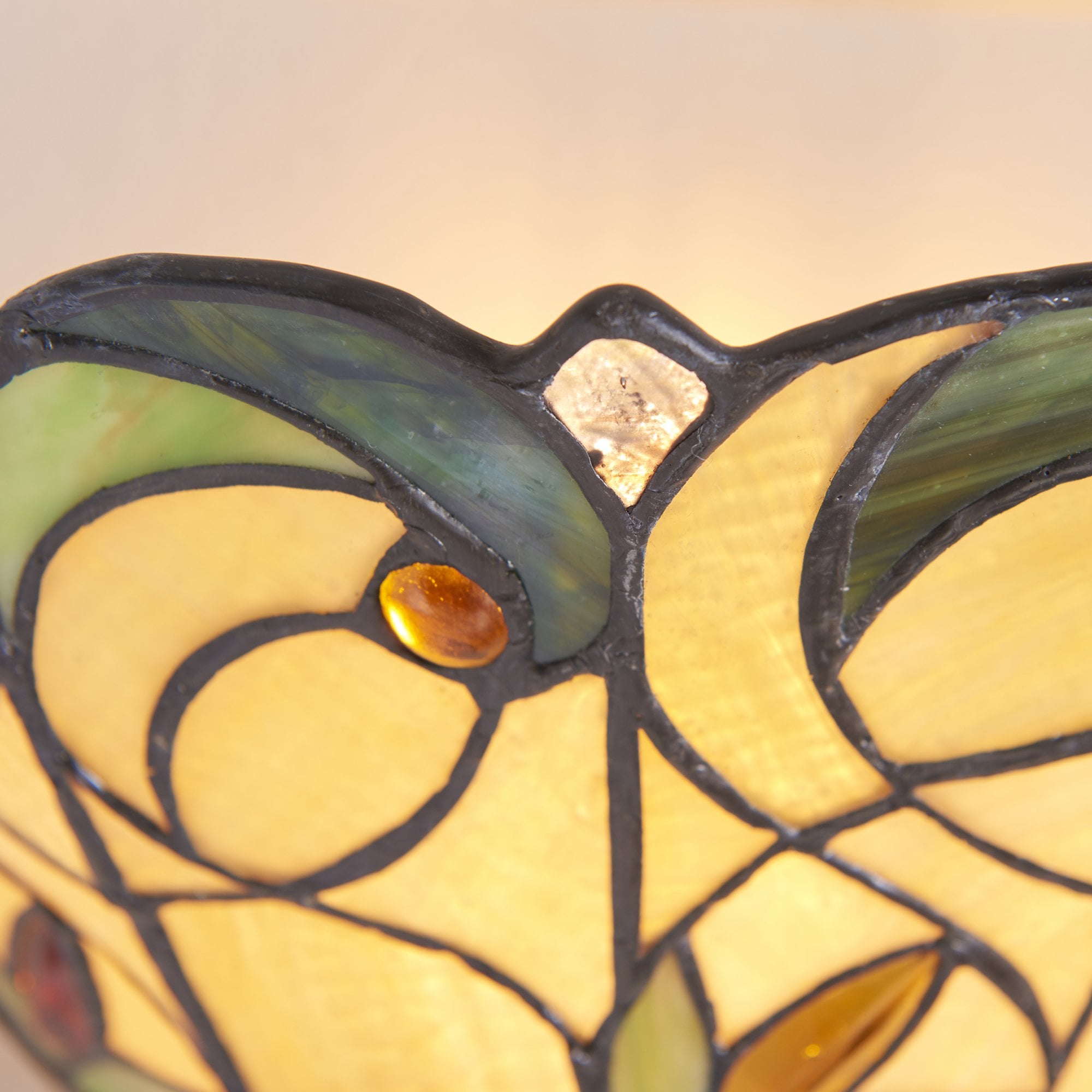 Interiors 1900 Jamelia Single Wall Fitting - Tiffany Glass