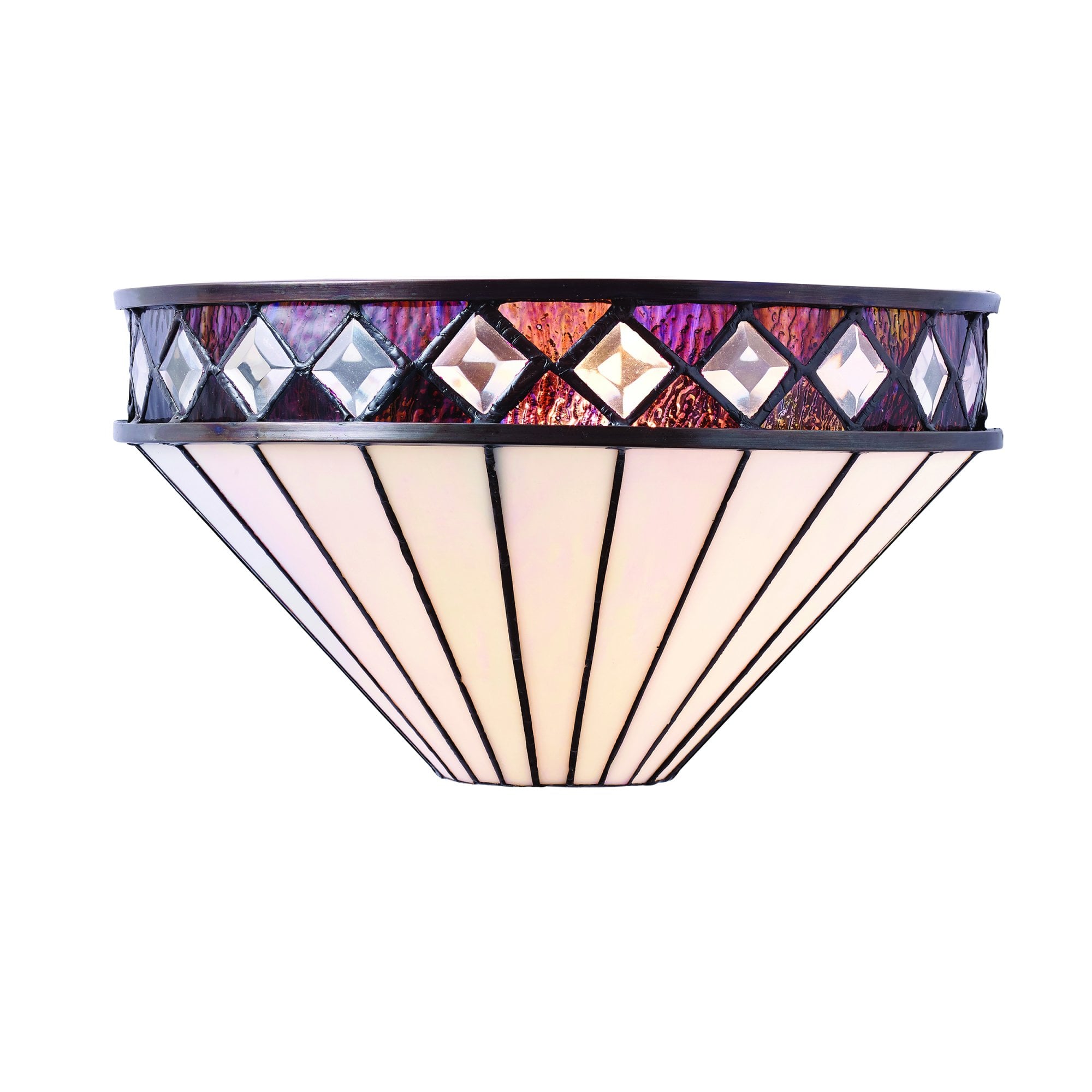 Interiors 1900 Fargo Single Wall Fitting - Tiffany Glass