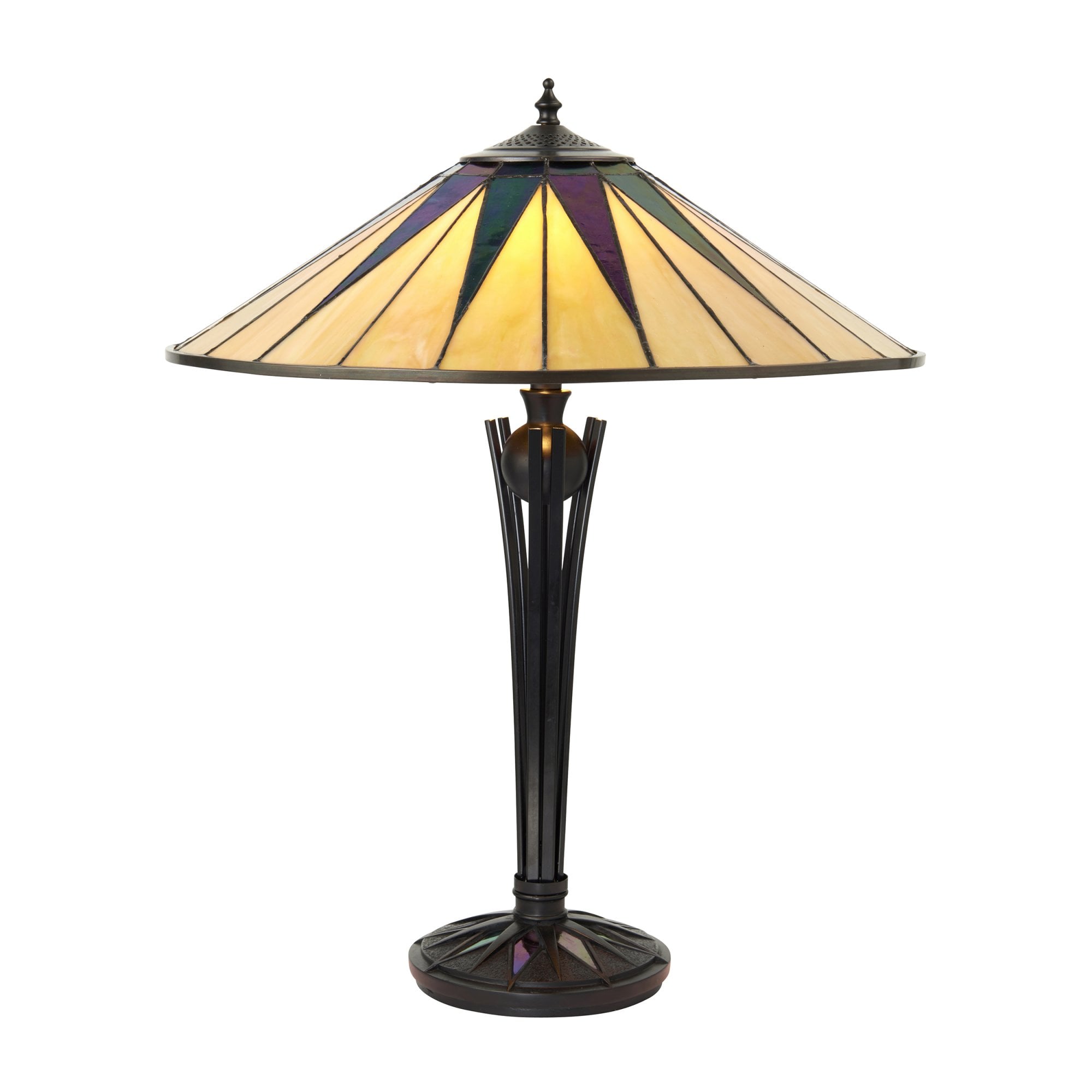 Interiors 1900 Dark Star Large Table Lamp - Tiffany Glass