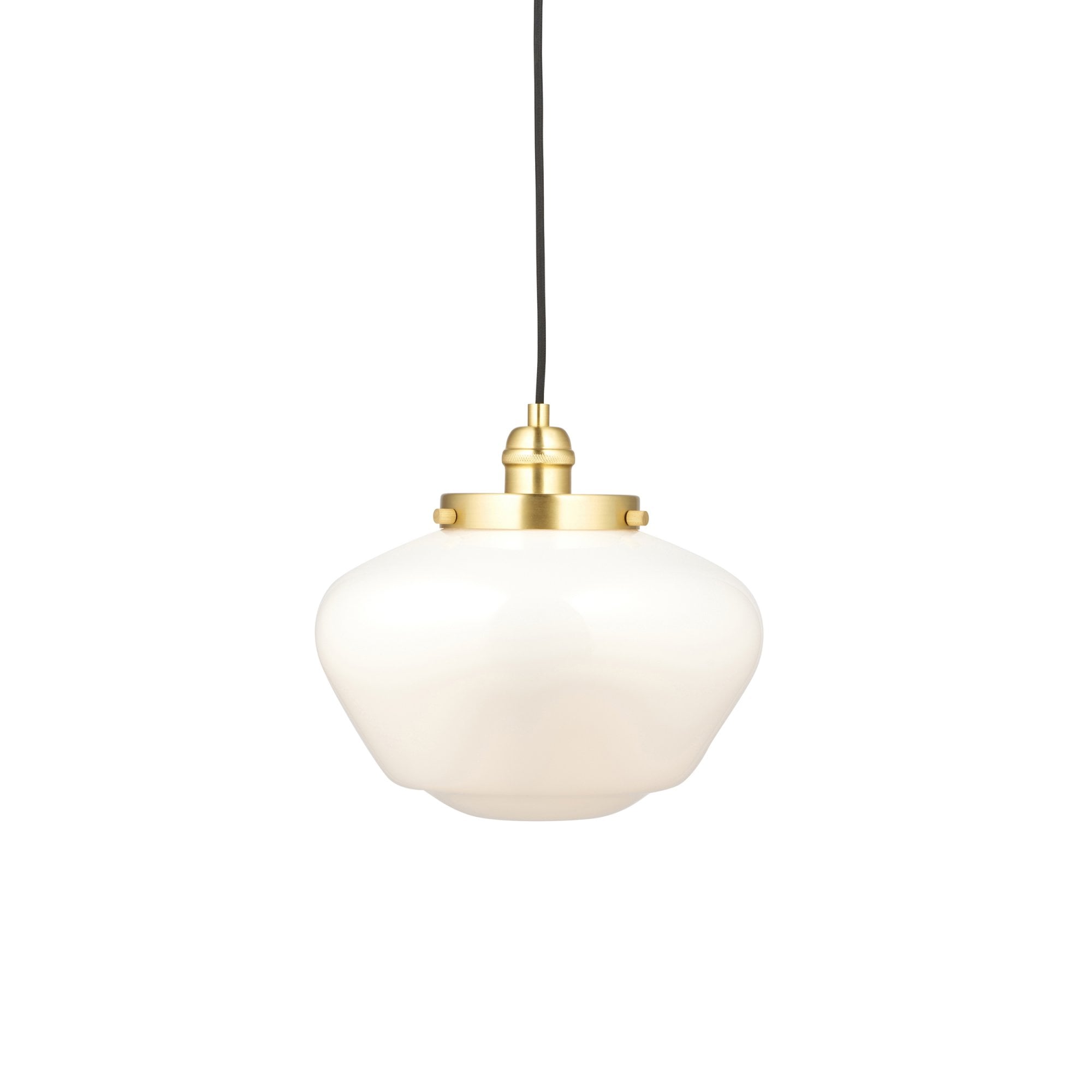 Endon Camberley Pendant Light -  Shiny Brass With Opal Glass