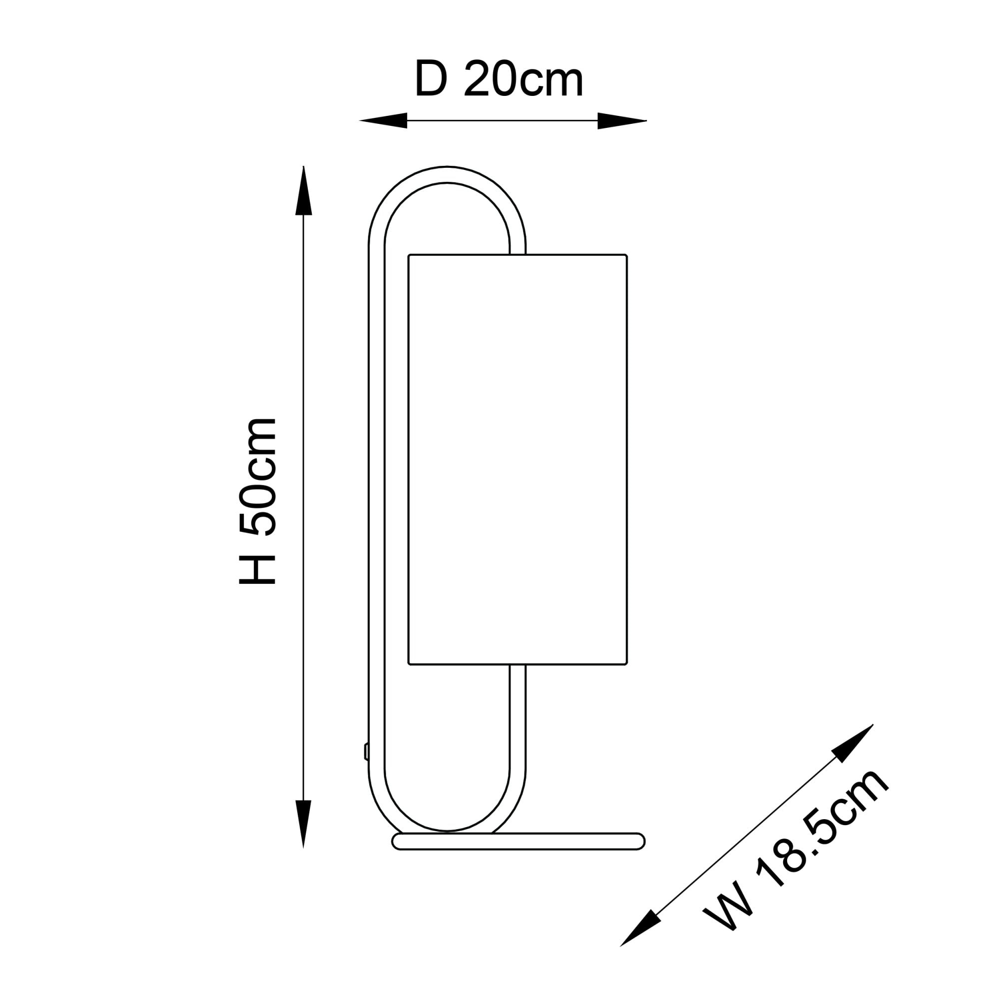 Endon Klip Metal Frame Table Lamp - Antique Brass With Grey Shade - Short