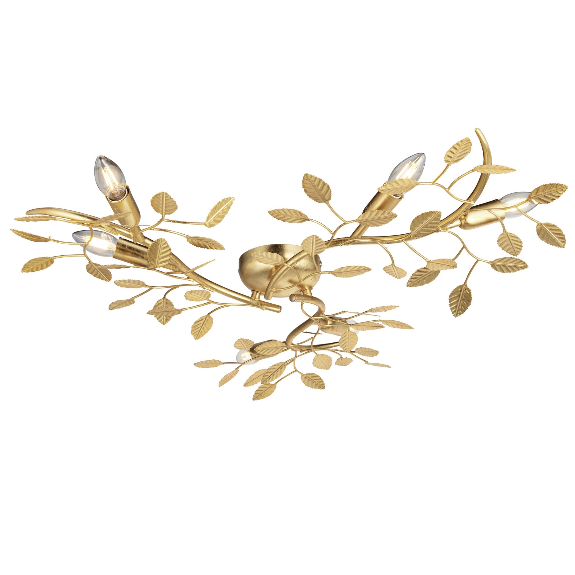 Endon Linette 6 Light Flush Fitting - Gold Leaf