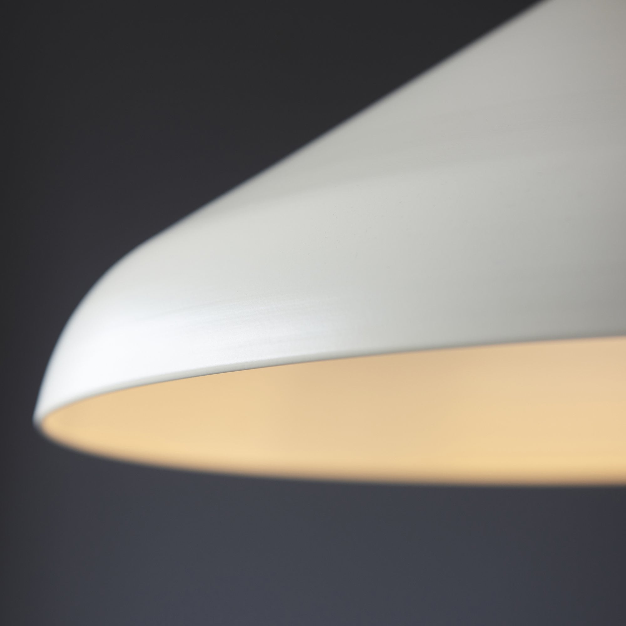 Endon Smooth Coned Ceiling Pendant - Brushed Brass Plate & Warm White