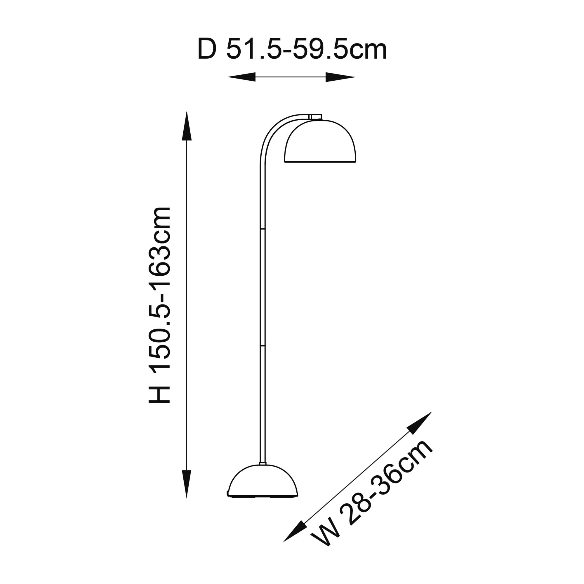 Endon Brodey Single Floor Lamp - Matt Black