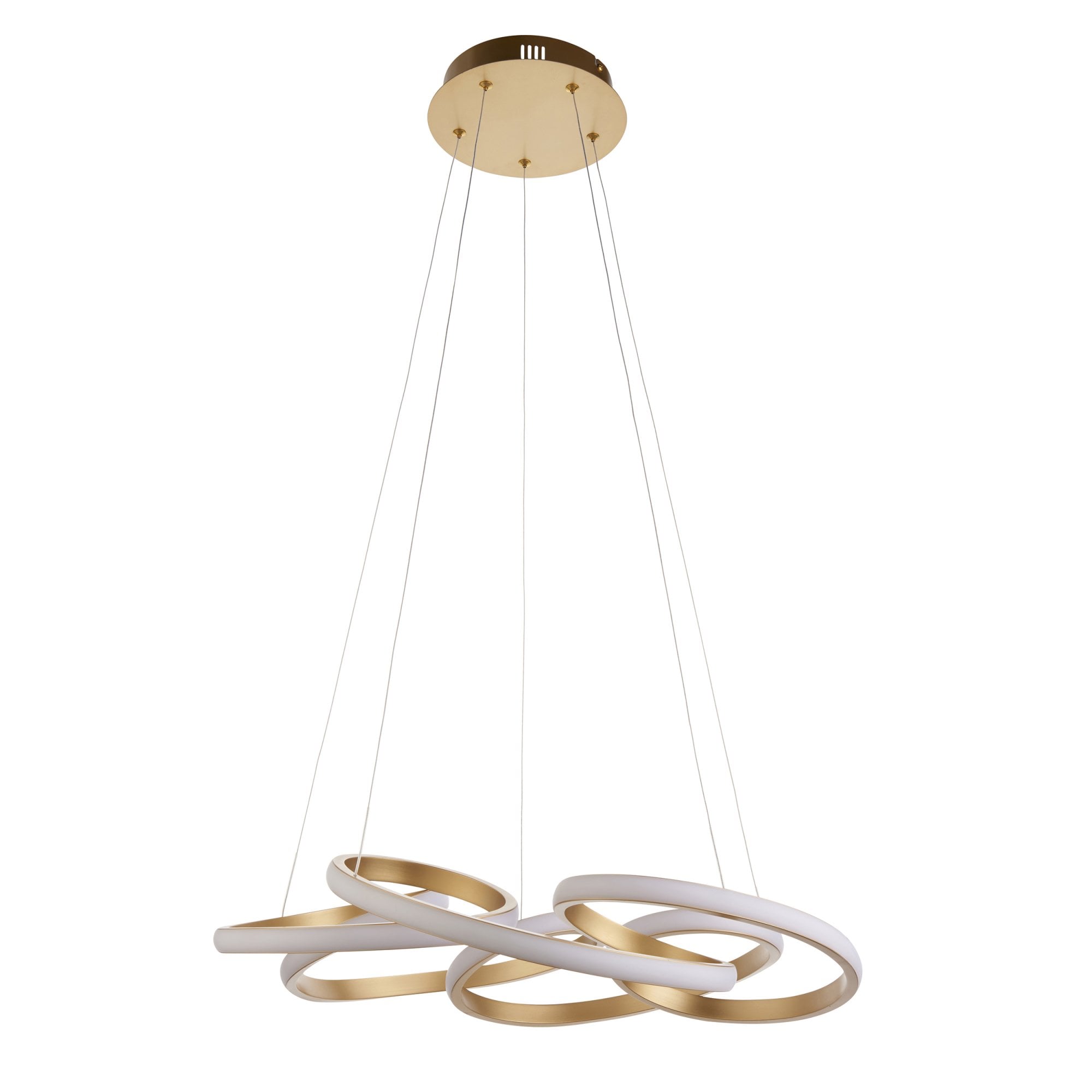 Utopia Whirl Multi Spiral LED Ceiling Pendant - Satin Gold