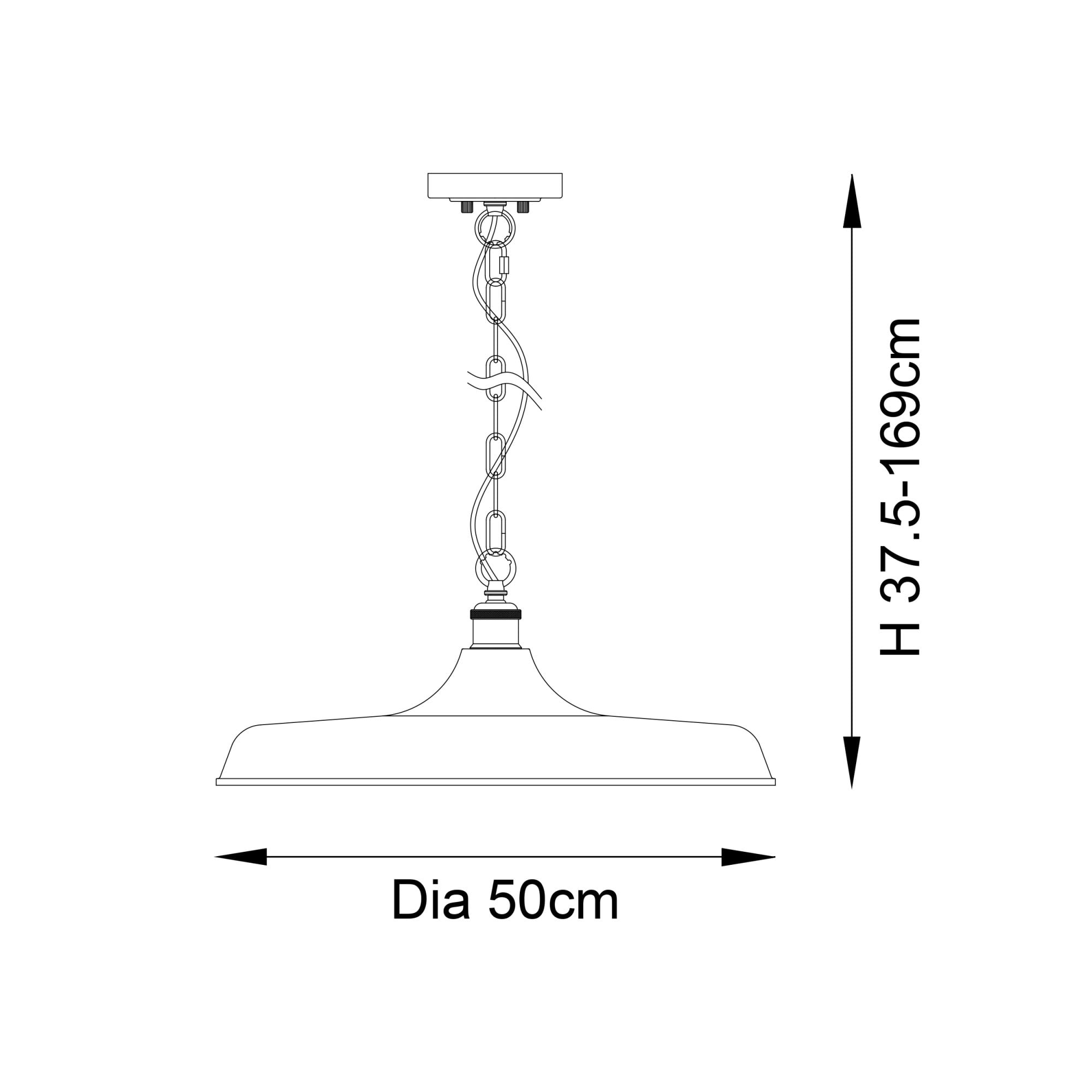 Utopia Vogue Mid Century Single Pendant Light - Matt Black & Satin Gold