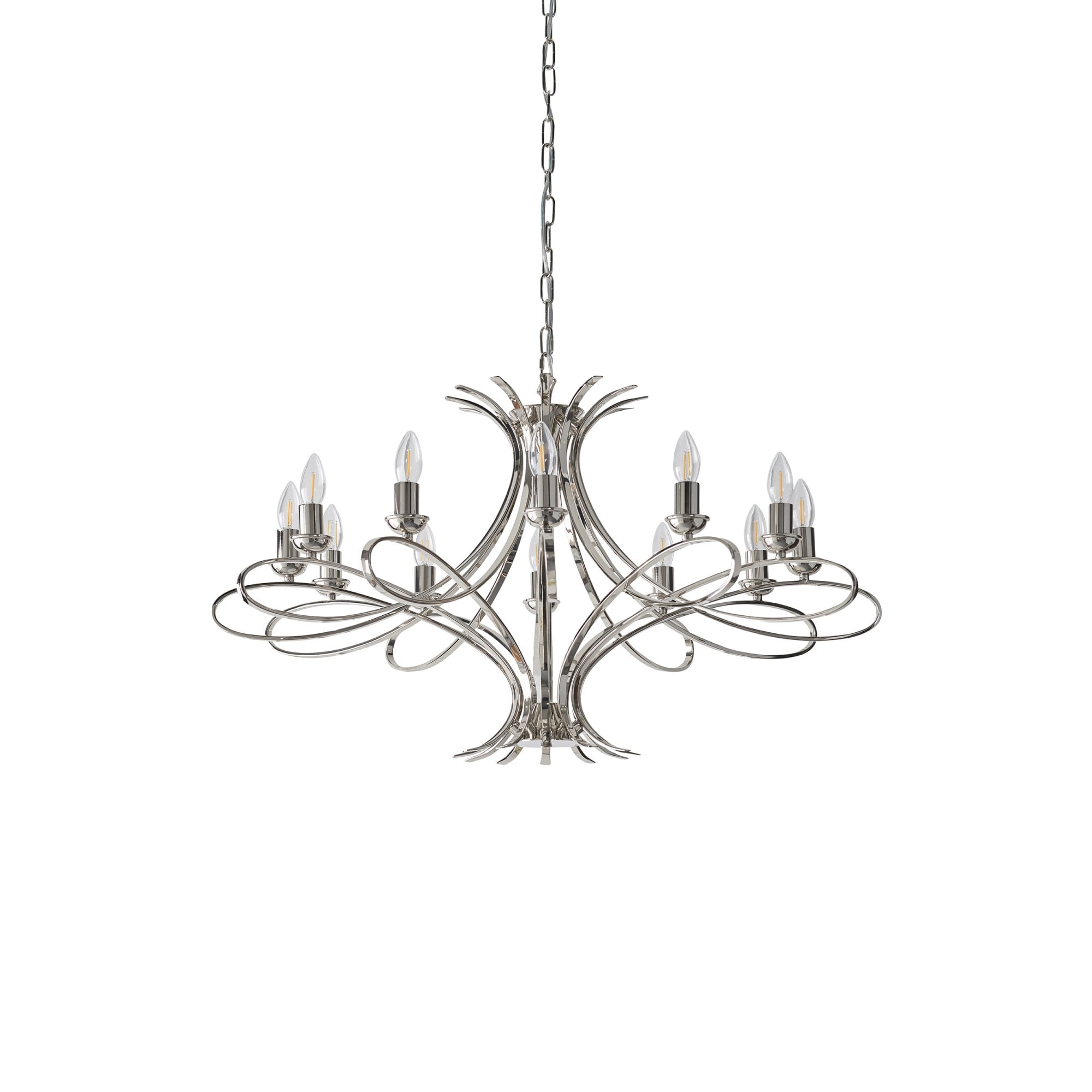 Interiors 1900 Penn 12 Light Pendant - Nickel