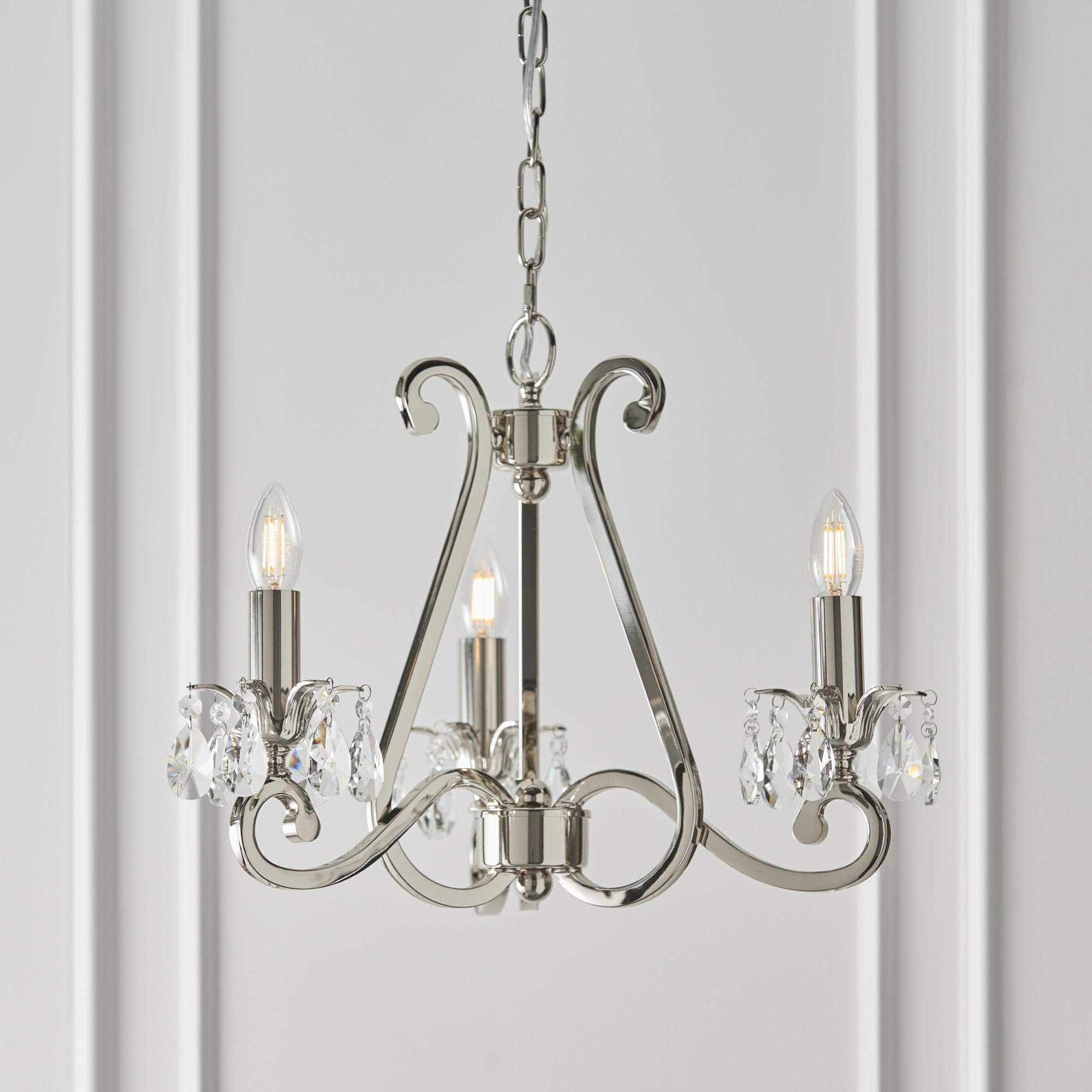 Interiors 1900 Oksana 3 Light Pendant - Nickel