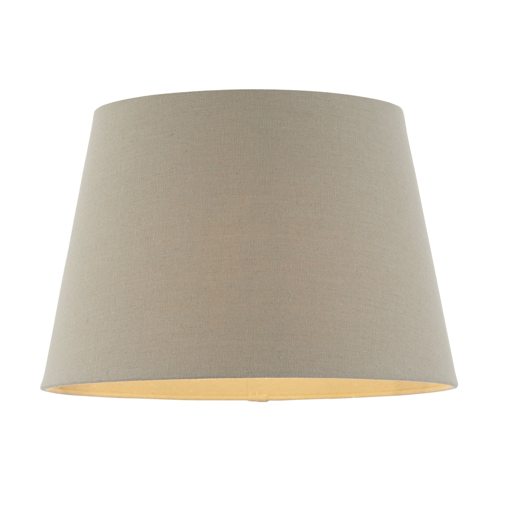 Endon Cici 12" Tapered Cylinder Shade - Grey Faux Linen - Shade Only