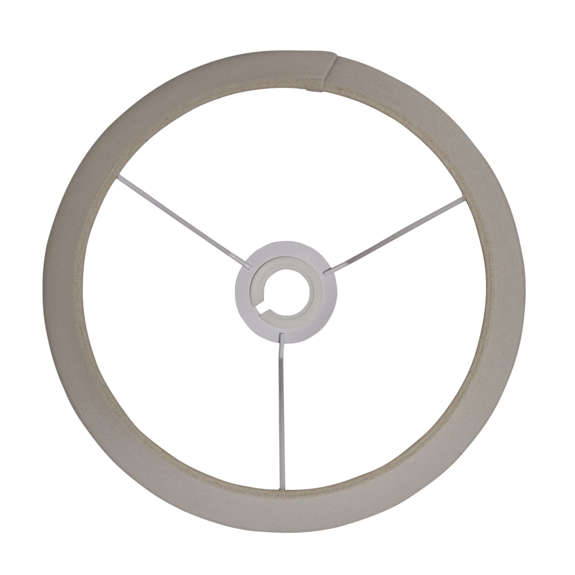 Endon Cici 12" Tapered Cylinder Shade - Grey Faux Linen - Shade Only