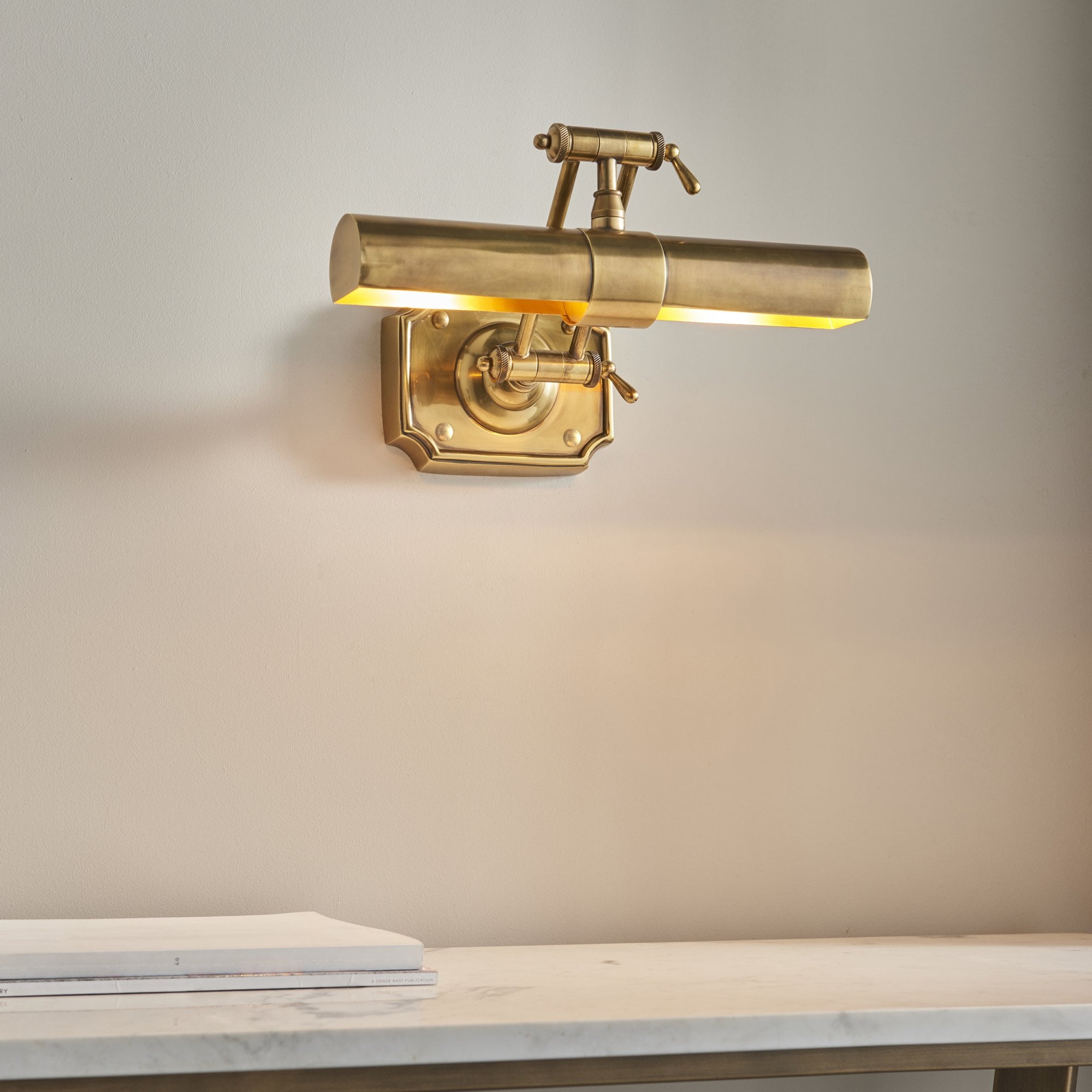 Interiors 1900 Winchester 14" 2 Light Wall Light - Solid Mellow Brass