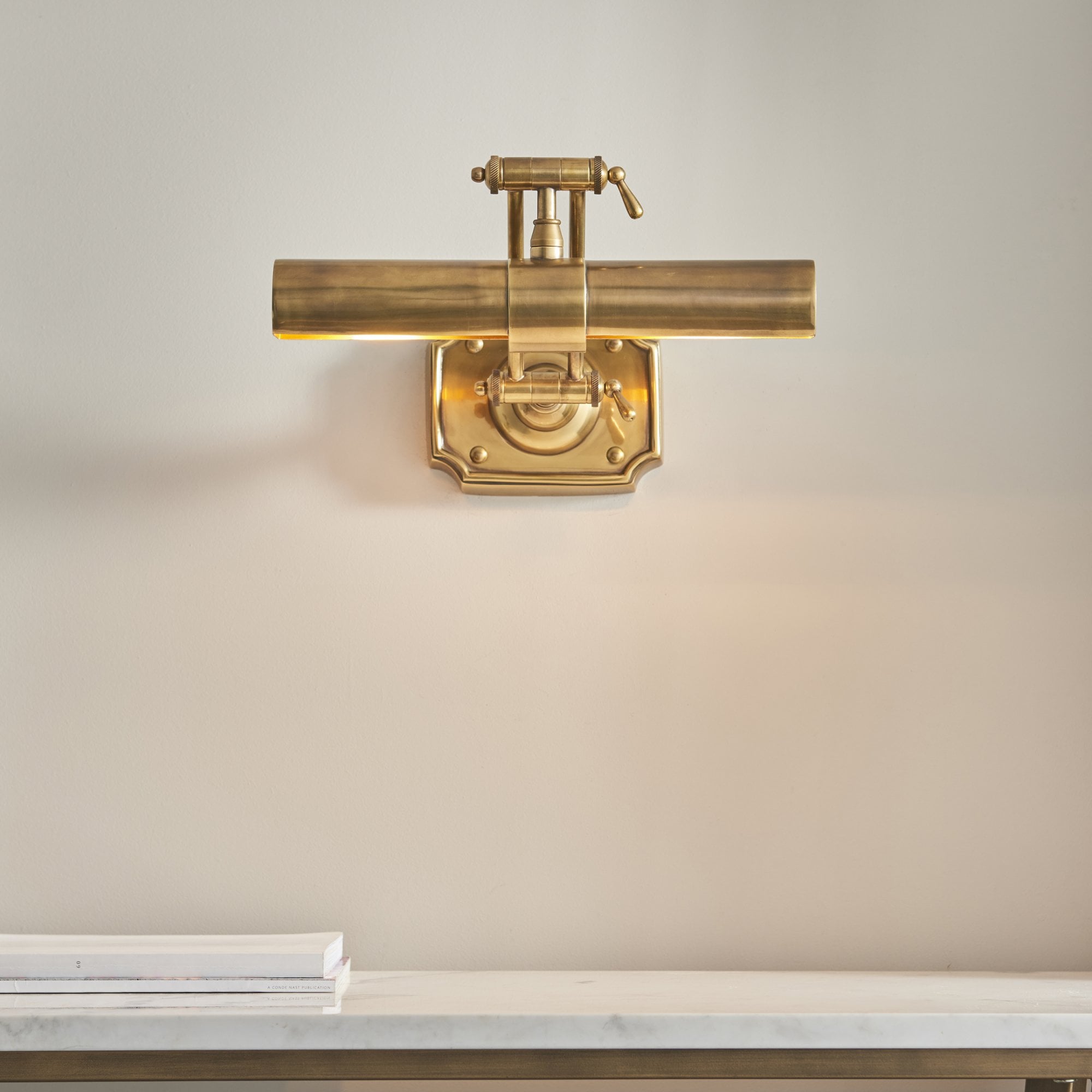 Interiors 1900 Winchester 14" 2 Light Wall Light - Solid Mellow Brass