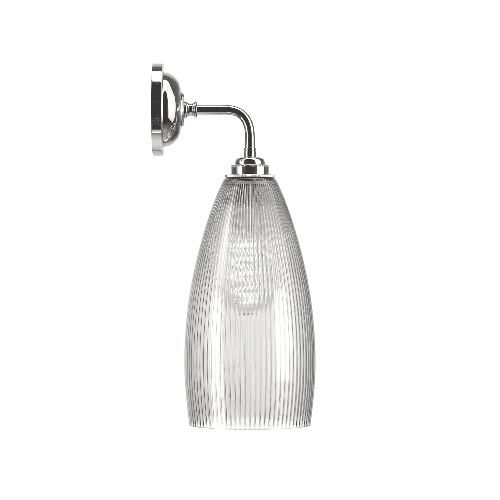 Fritz Fryer Upton Contemporary Large Wall Light - Skinny Ribbed Glass (Various Colour Options)