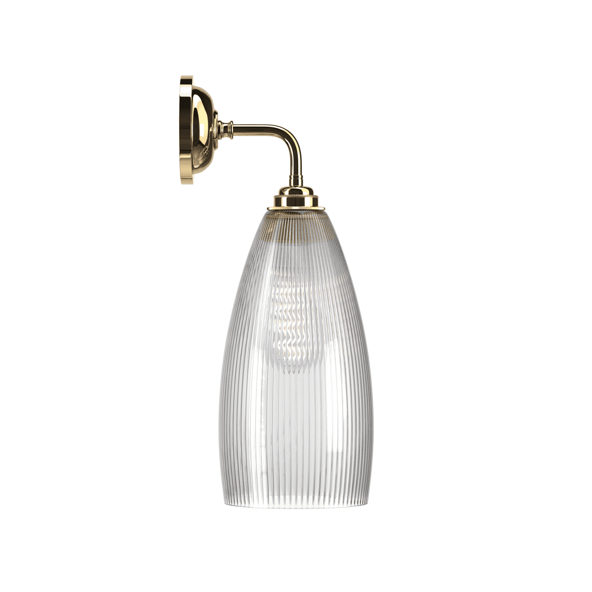 Fritz Fryer Upton Contemporary Large Wall Light - Skinny Ribbed Glass (Various Colour Options)