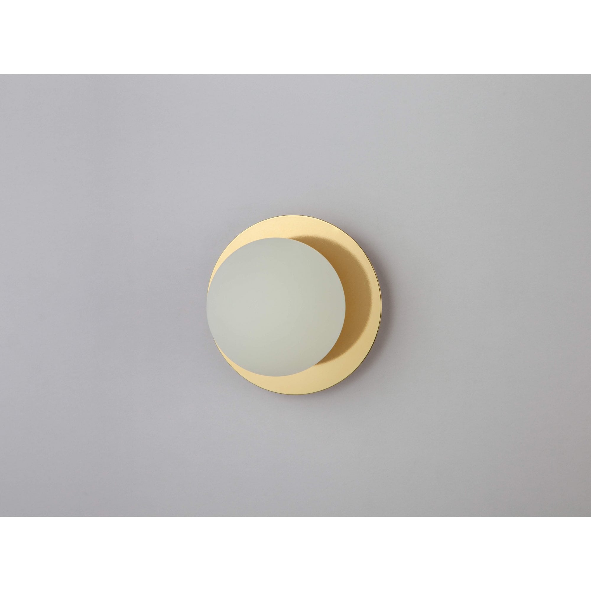 houseof. Opal Disk Wall Light - Brass