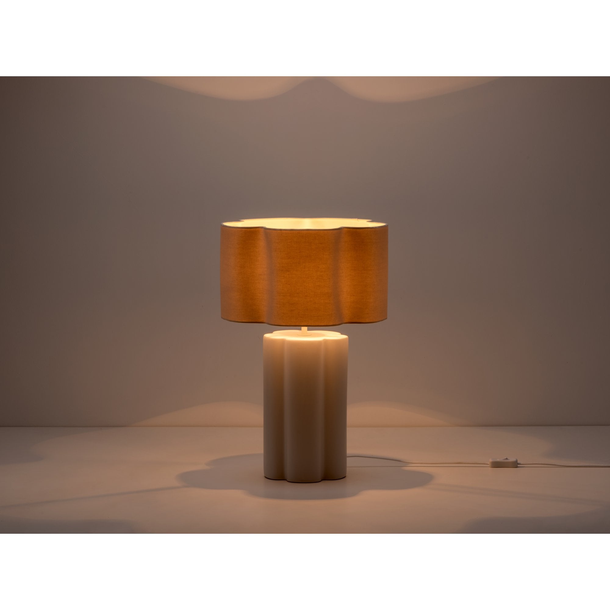 houseof. Flower Ceramic Table Lamp - White