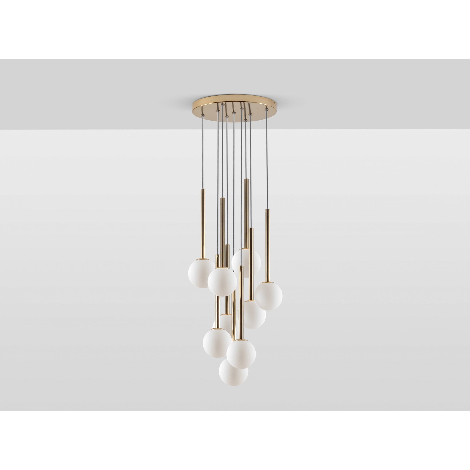 houseof. Opal Ball Cluster Ceiling Light - Brass