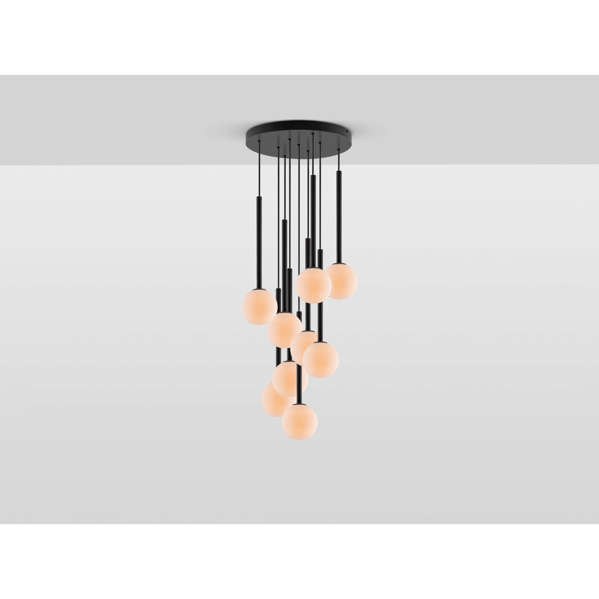 houseof. Opal Ball Cluster Ceiling Light - Charcoal