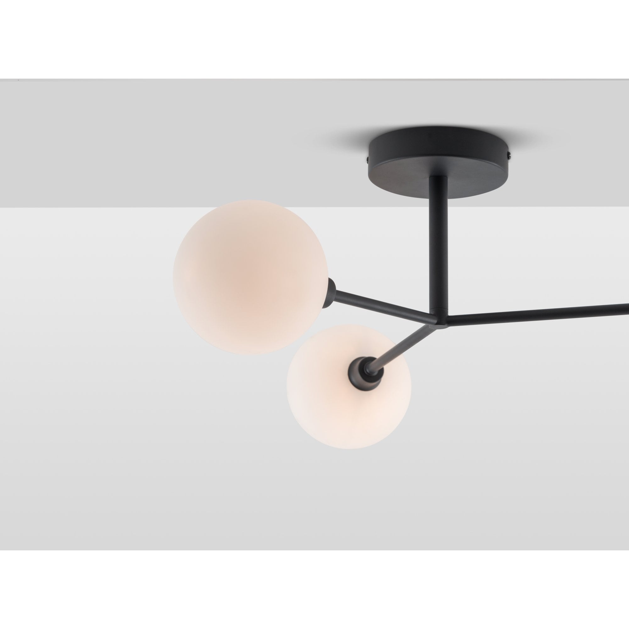 houseof. Flush 3 Light Ceiling Light - Charcoal
