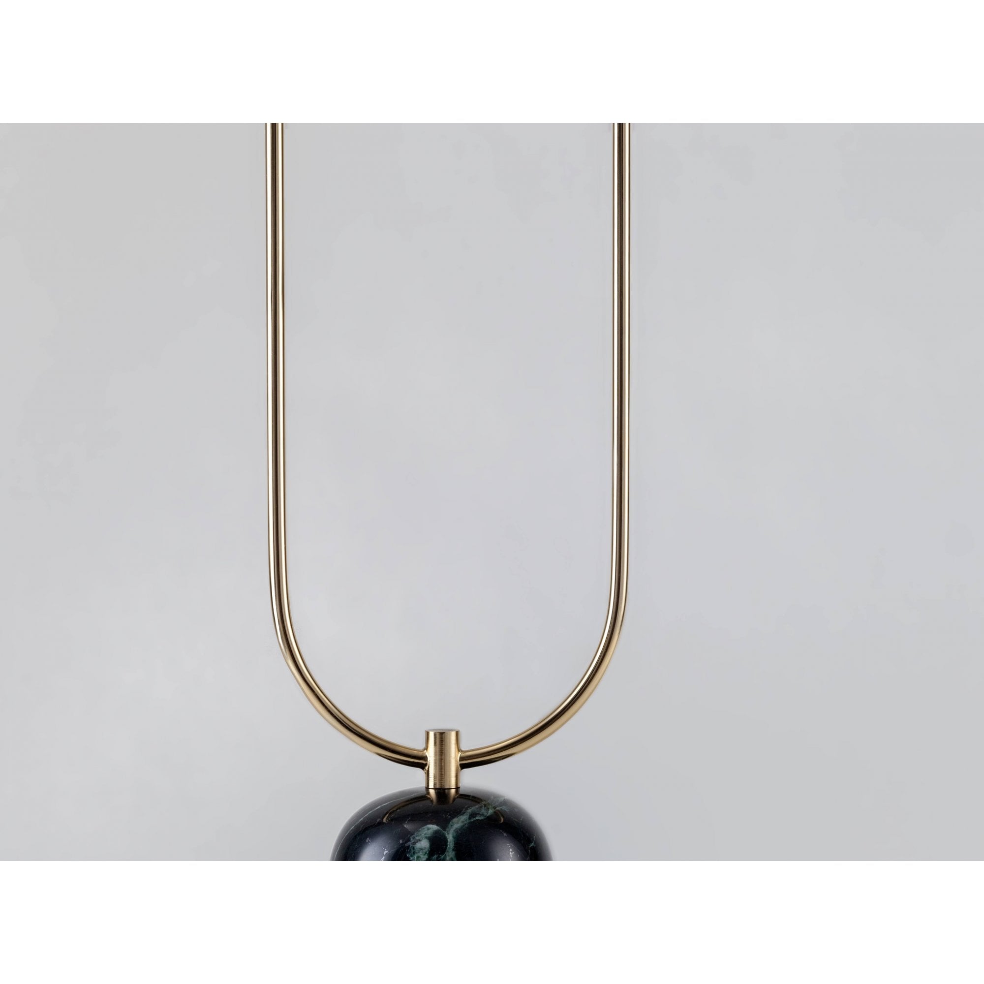 houseof. Marble Curve Floor Lamp - Brass & Green Marble