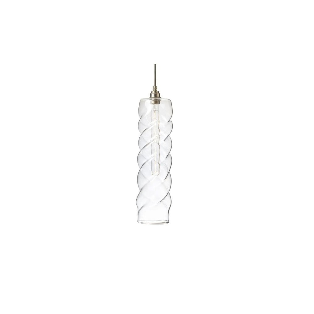 Leverint Piccadilly Twist Large Pendant - Clear Glass