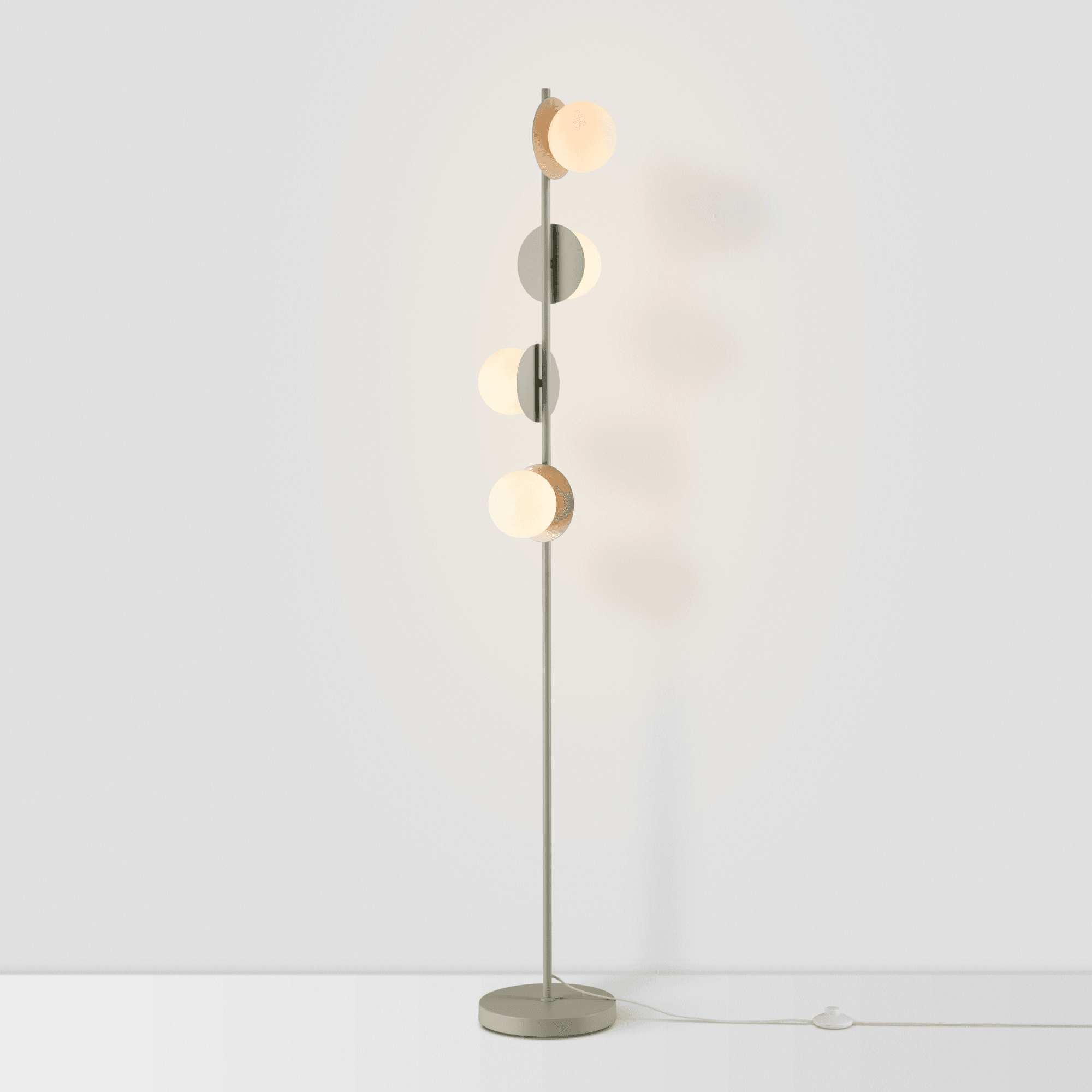 houseof. Opal Disk Floor Lamp - Sand
