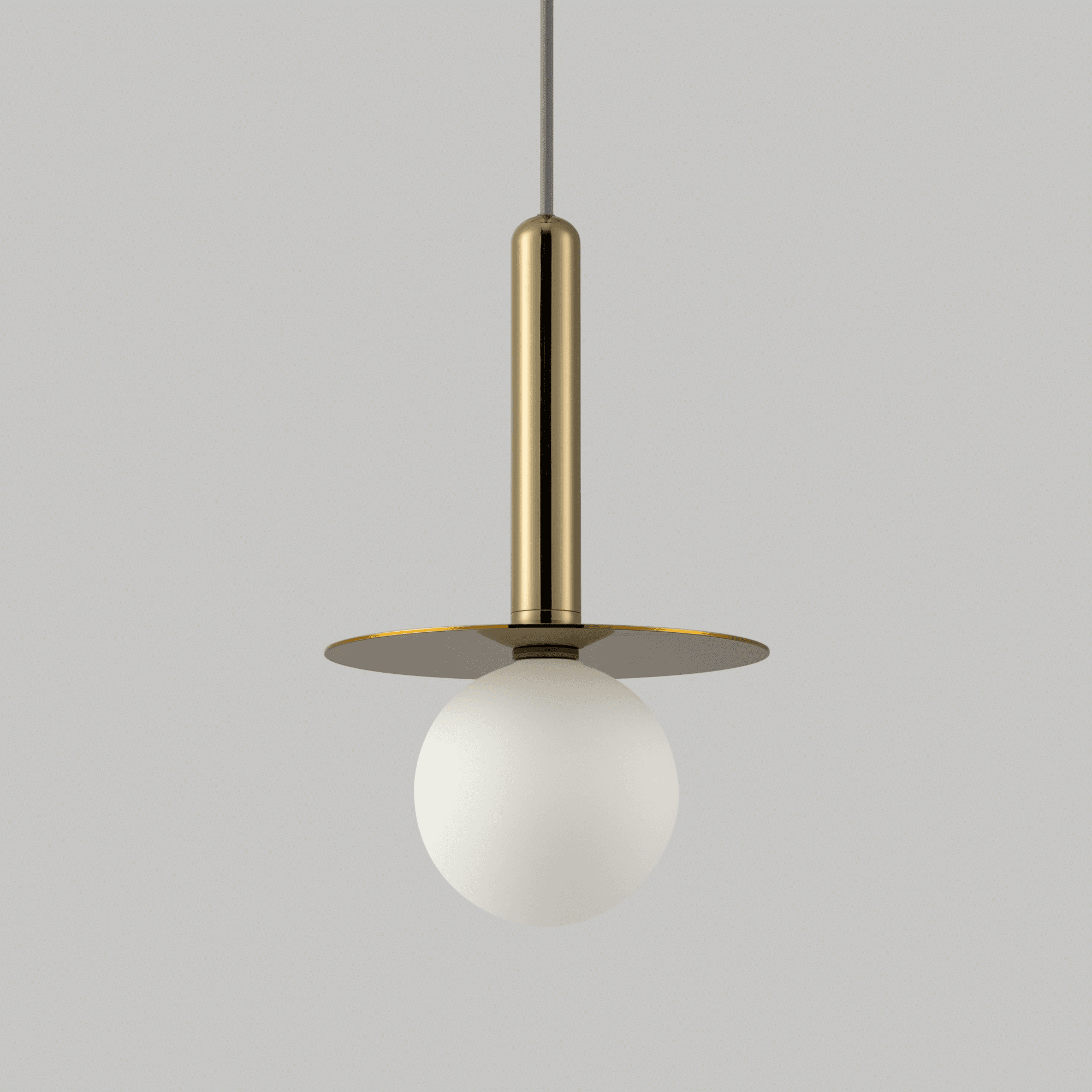 houseof. Plate Pendant Ceiling Light - Brass