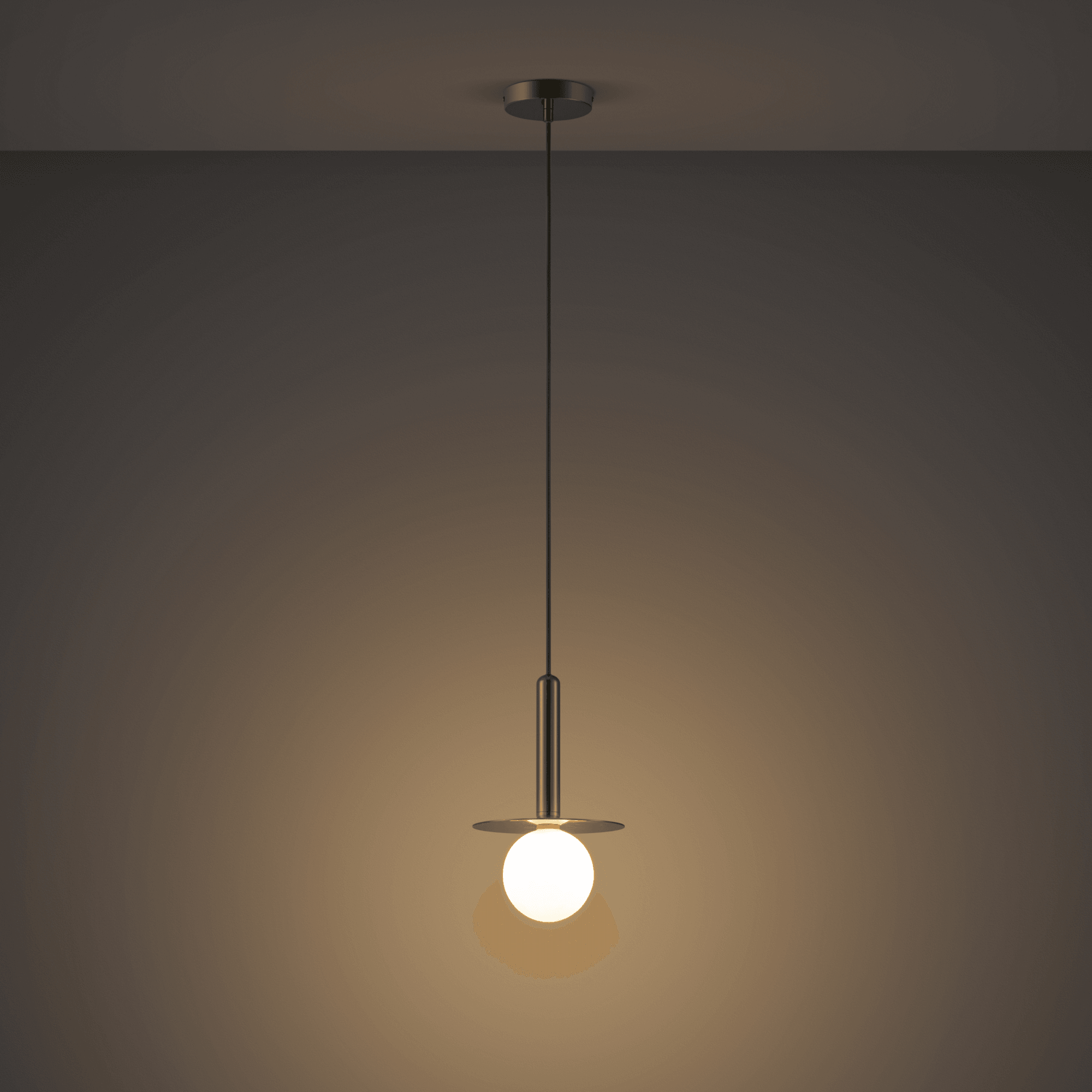 houseof. Plate Pendant Ceiling Light - Brass