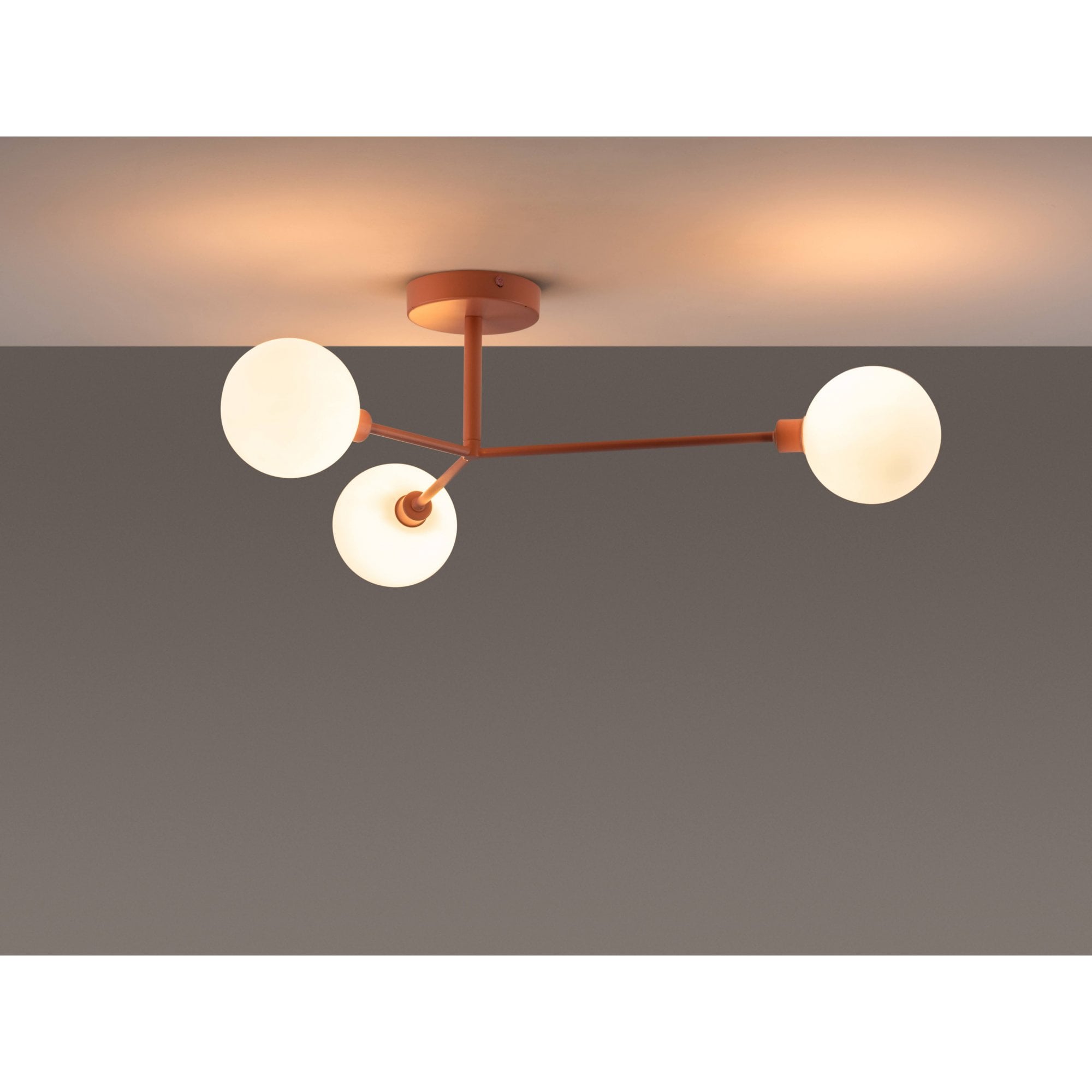 houseof. Flush 3 Light Ceiling Light - Pink