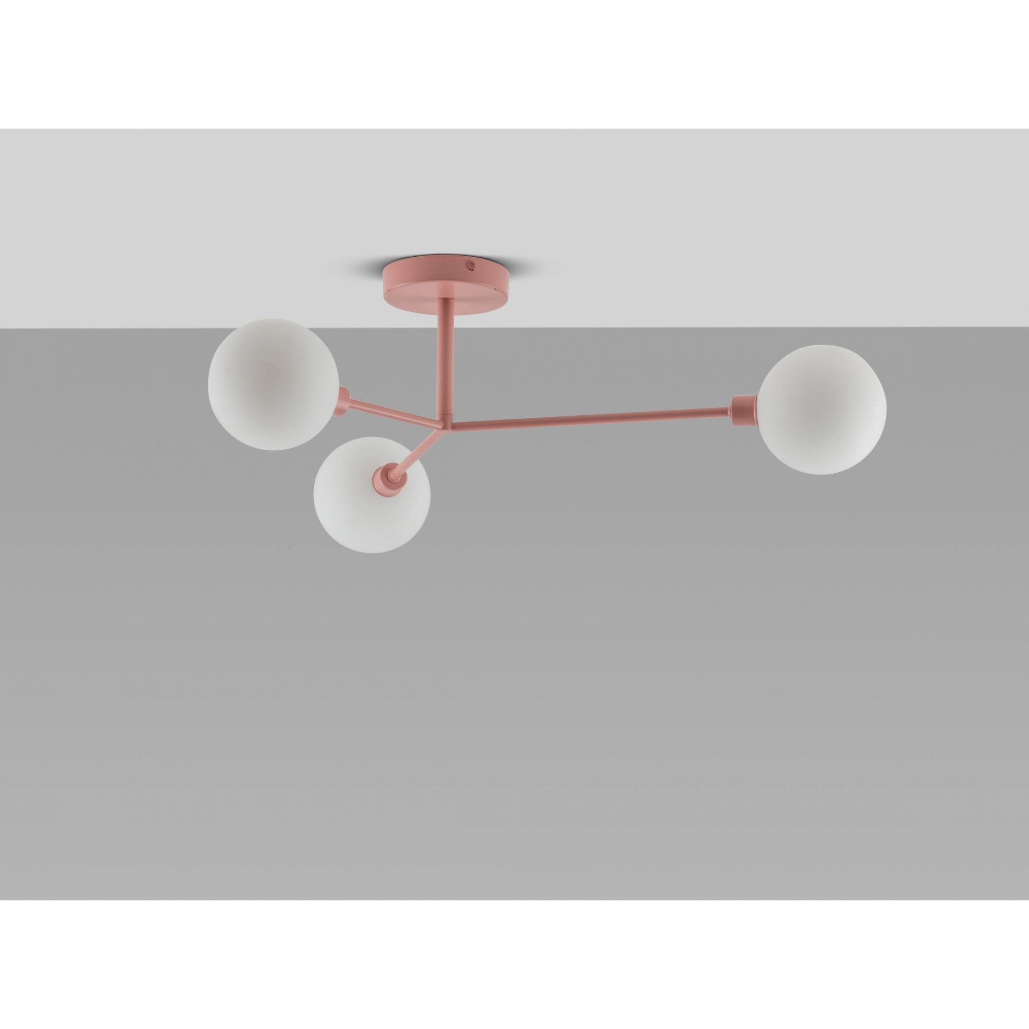 houseof. Flush 3 Light Ceiling Light - Pink