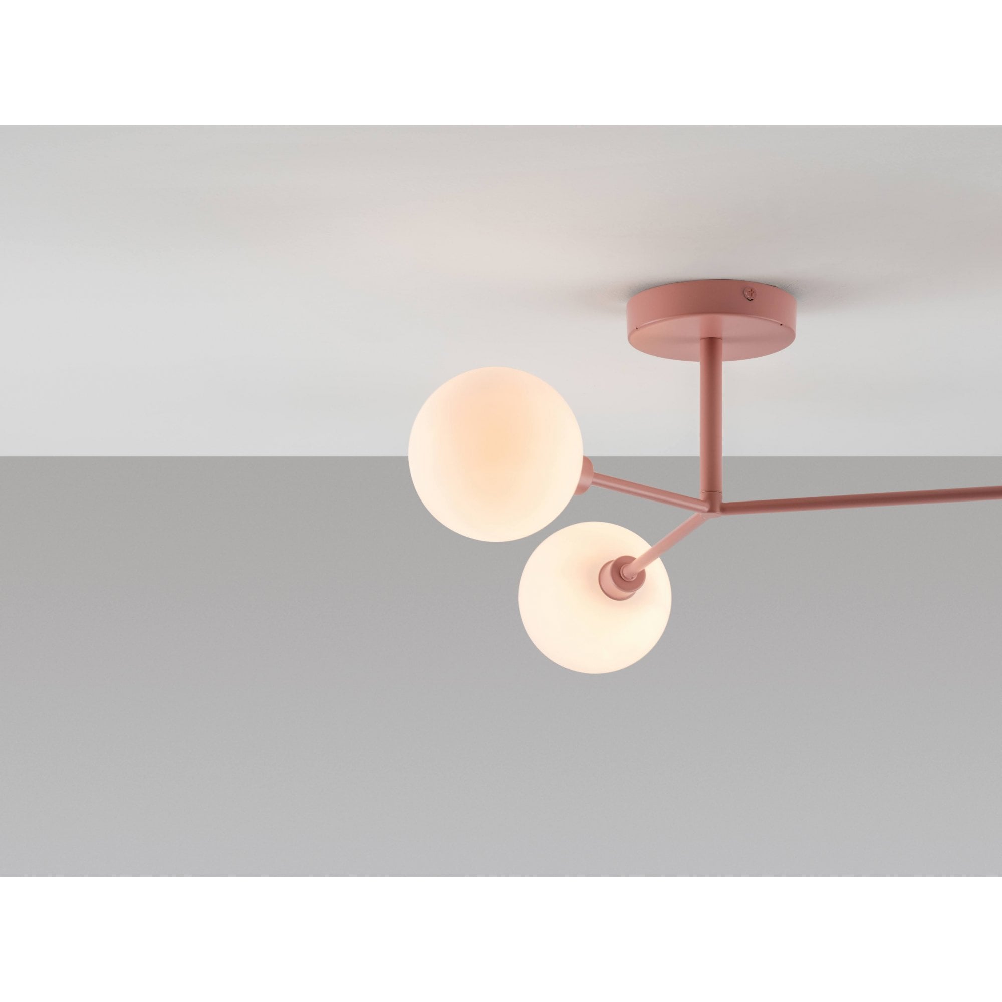 houseof. Flush 3 Light Ceiling Light - Pink
