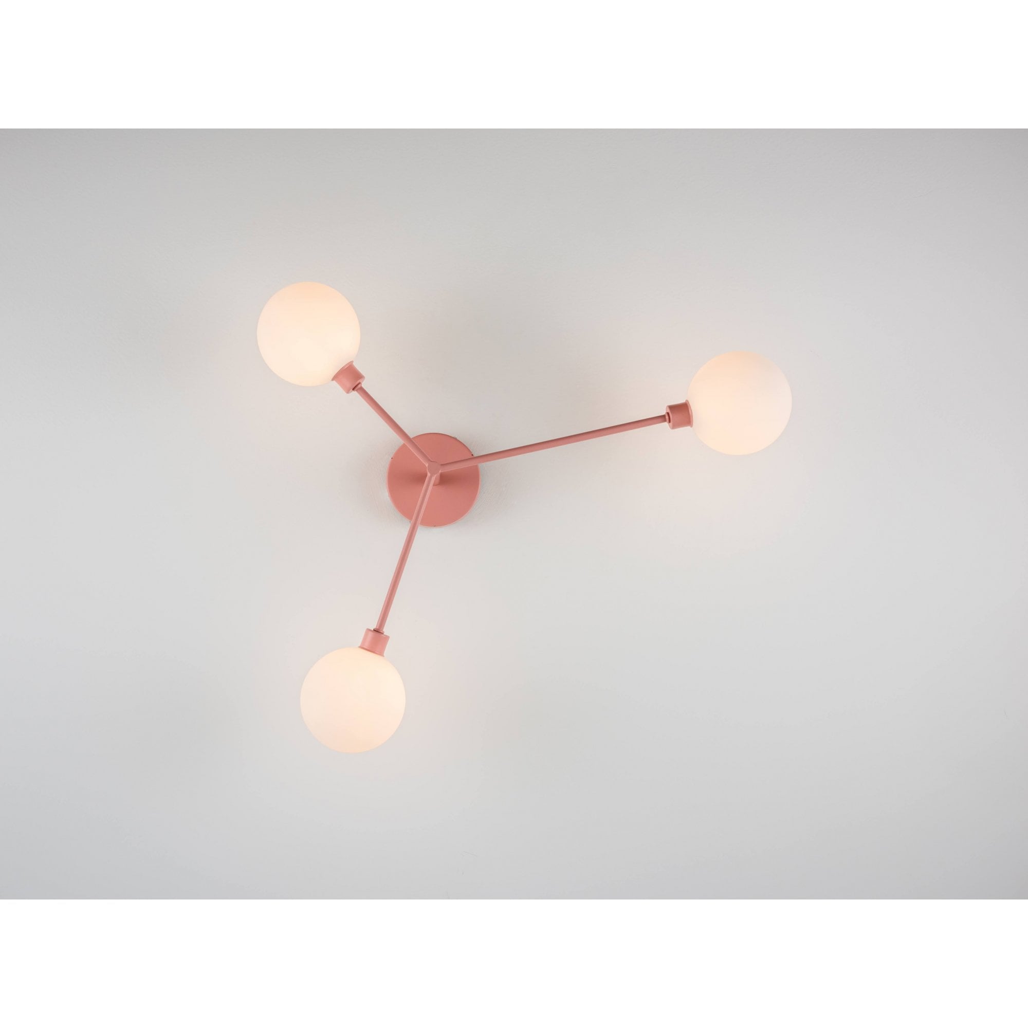 houseof. Flush 3 Light Ceiling Light - Pink