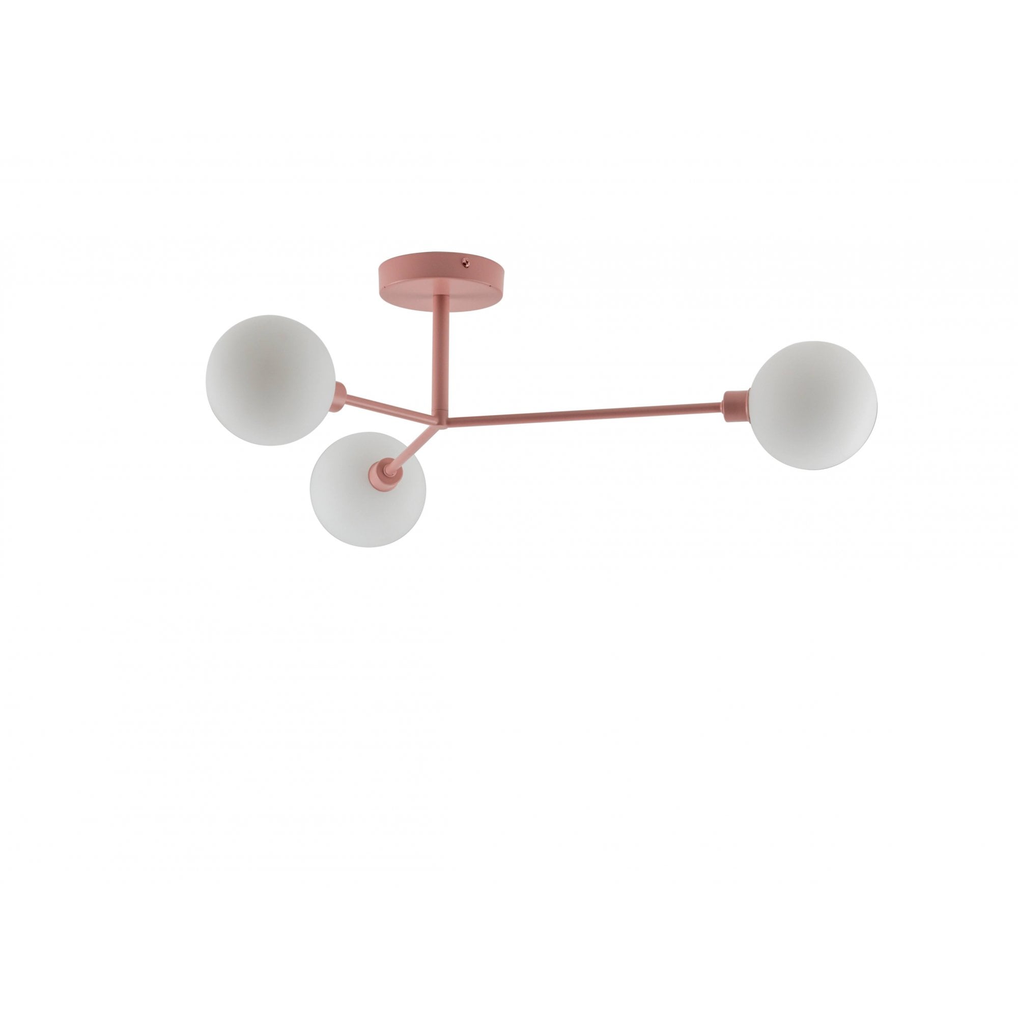 houseof. Flush 3 Light Ceiling Light - Pink