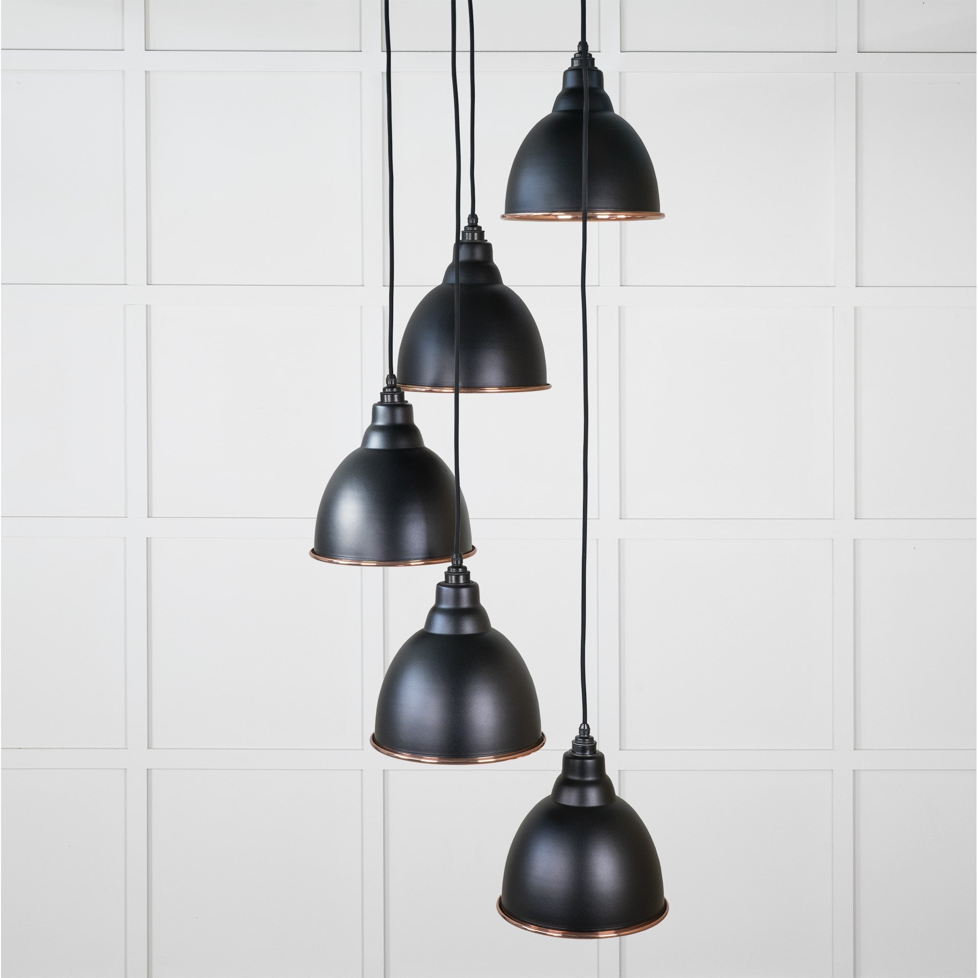 From The Anvil Smooth Copper Brindley Cluster Pendant - Elan Black