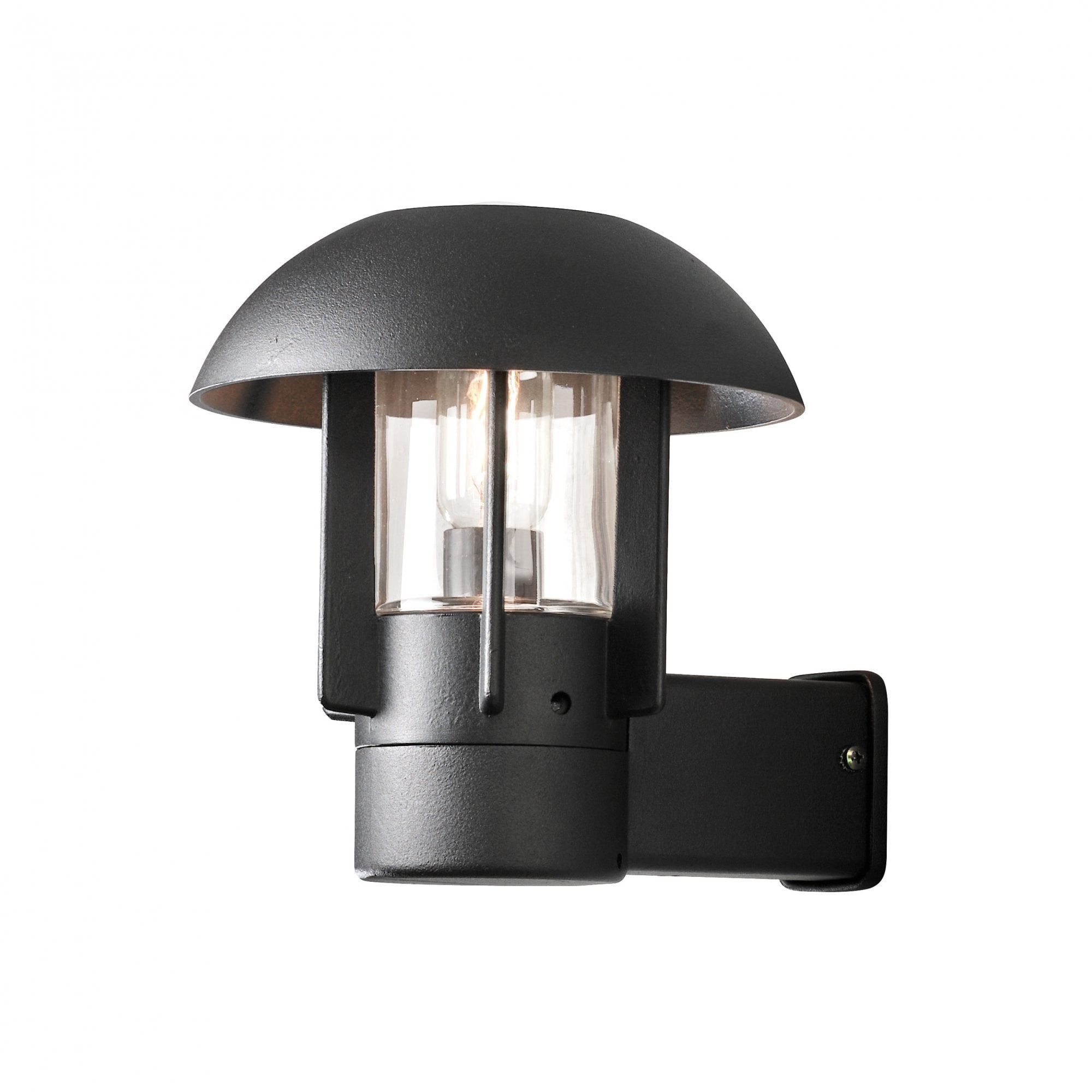 Konstsmide Heimdal Wall Light - Matt Black with Clear Glass