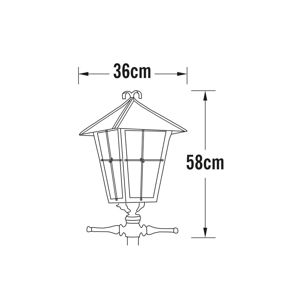 Konstsmide Fenix Large Single Head - Copper - Head Only