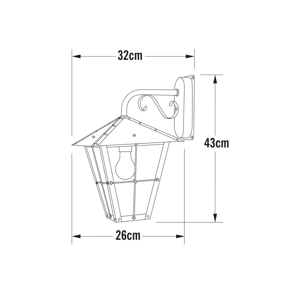 Konstsmide Fenix Down Wall Light - Copper