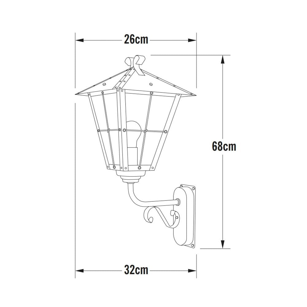 Konstsmide Fenix Up Wall Light - Copper