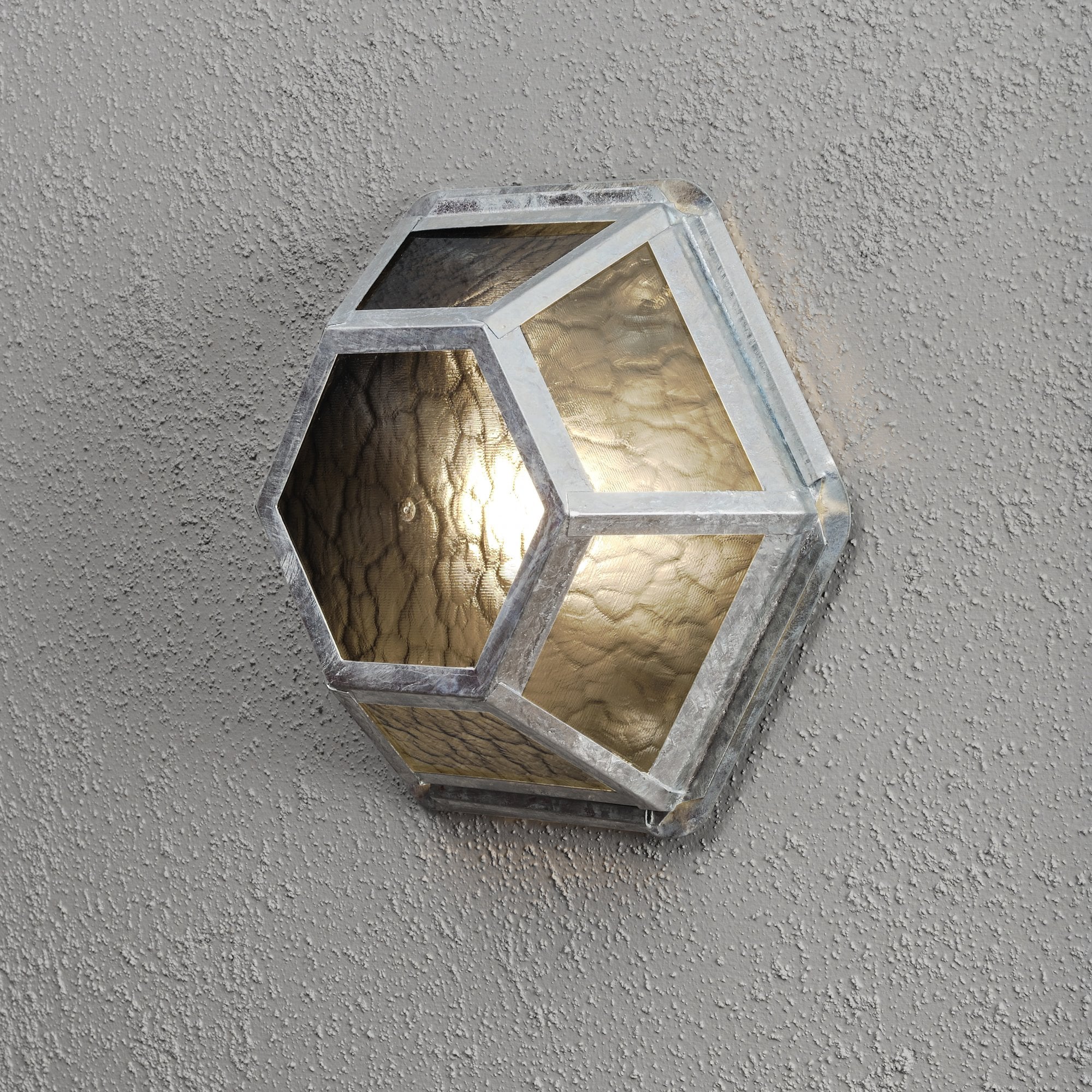 Konstsmide Castor Wall Light - Galvanised