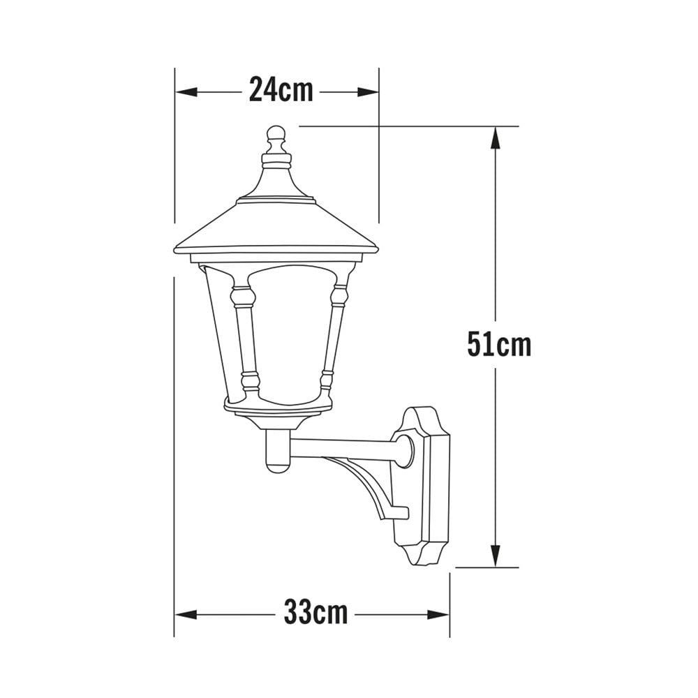 Konstsmide Virgo Up Wall Light - Green