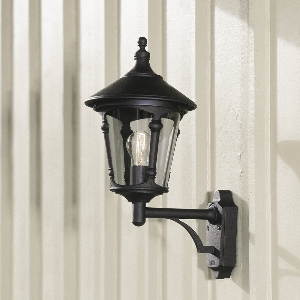 Konstsmide Virgo Up Wall Light - Matt Black