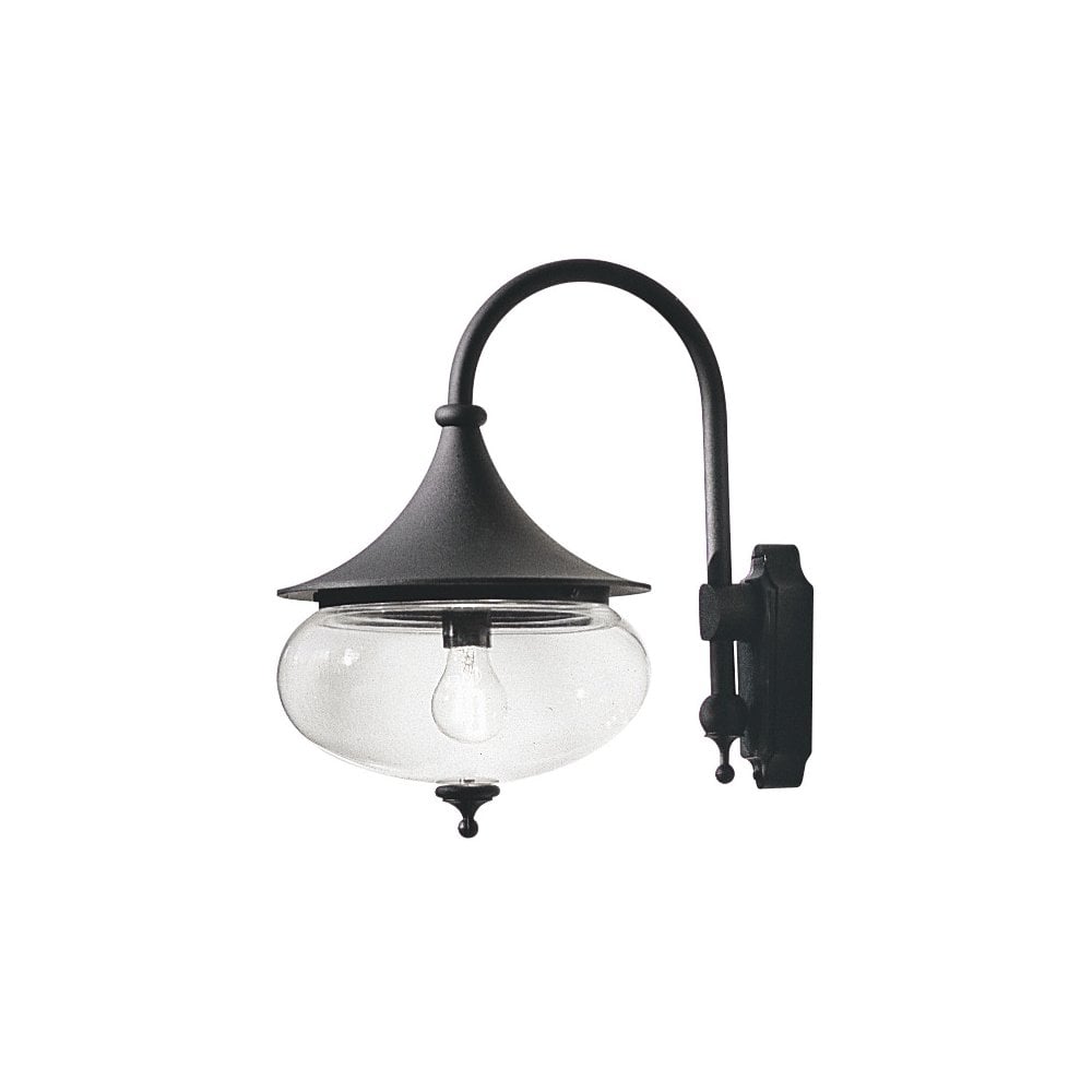 Konstsmide Libra Down Wall Light - Matt Black