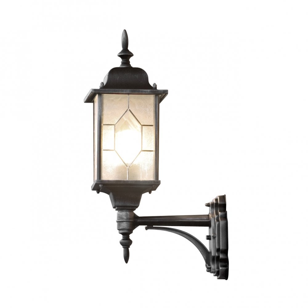 Konstsmide Milano Up Wall Lantern - Black